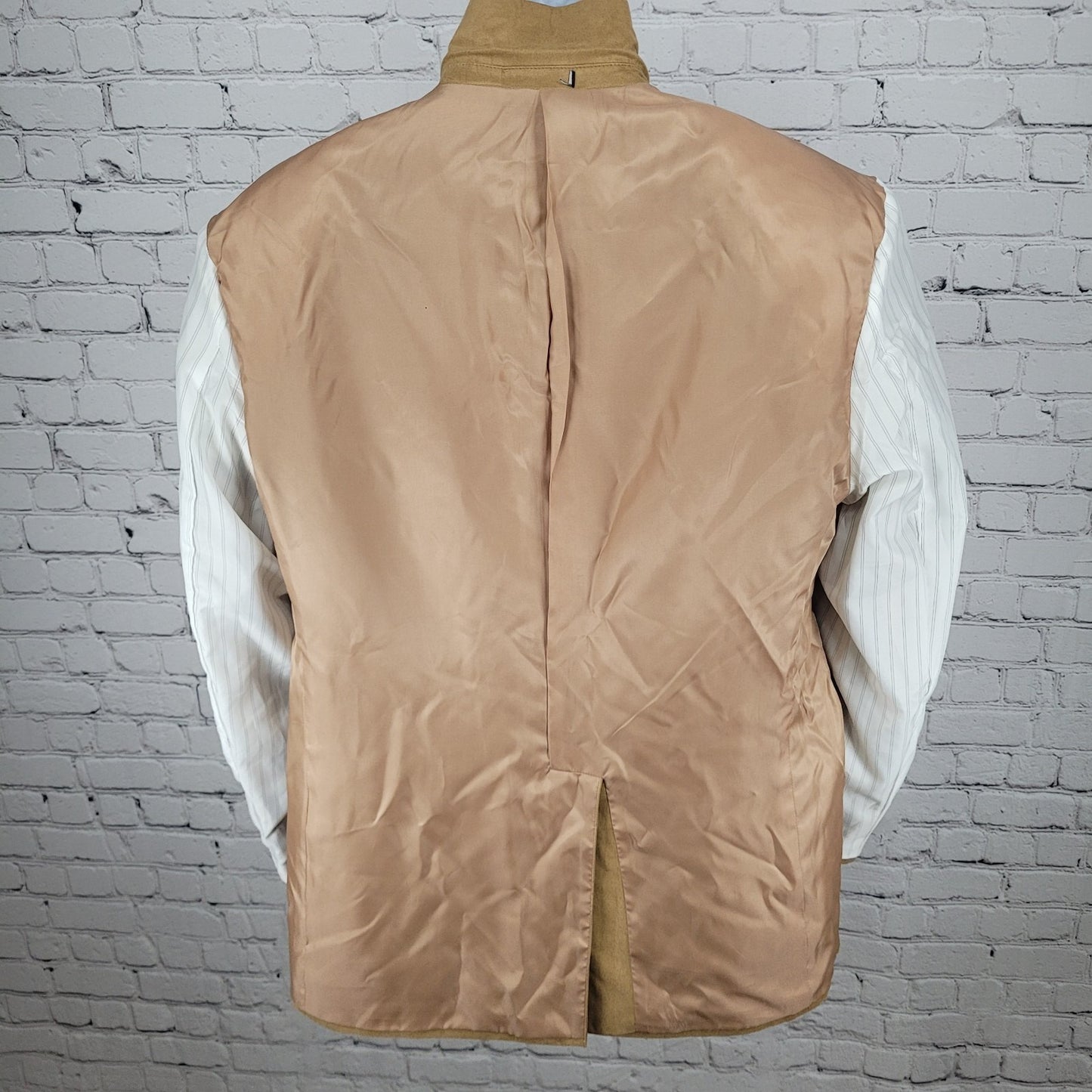 Chaps Ralph Lauren Tan Microfiber 2 Button Vented Notch Blazer Jacket Size 42