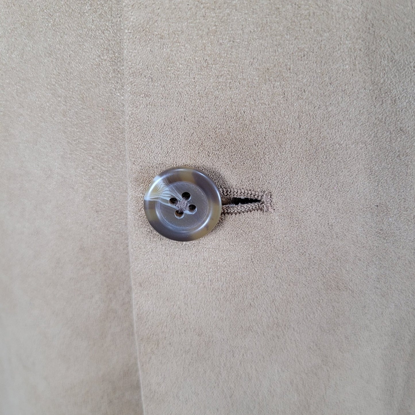 Chaps Ralph Lauren Tan Microfiber 2 Button Vented Notch Blazer Jacket Size 42