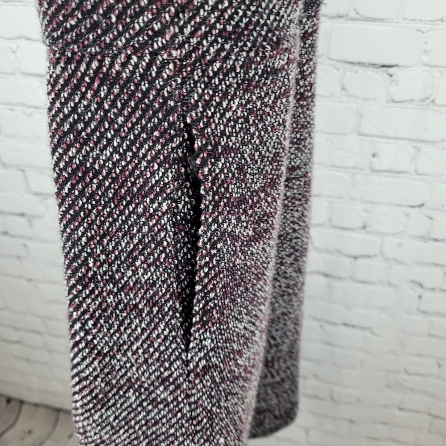 Madewell Purple & Black Plunge Pleated Pockets Fit & Flare Dress Size Small S