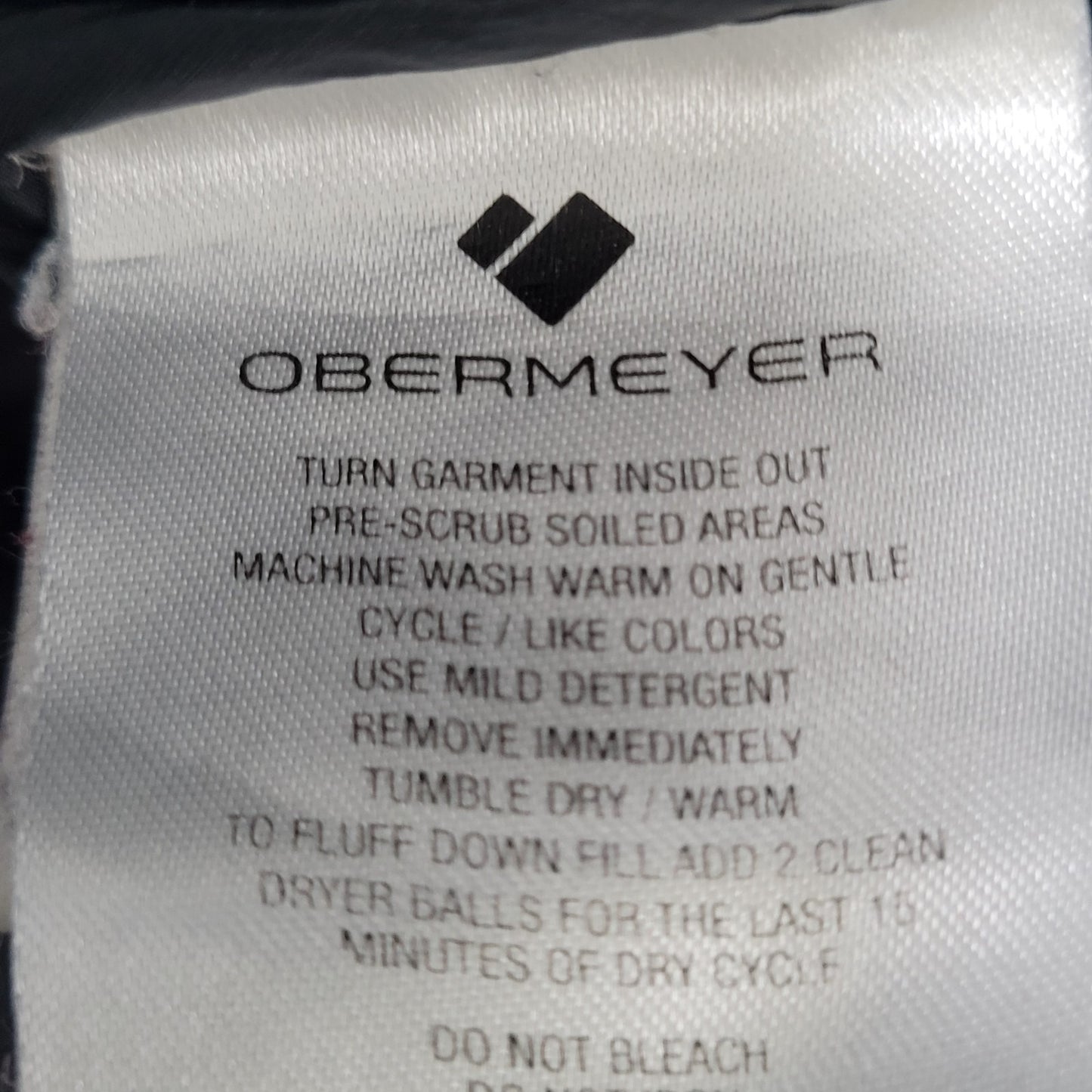 Obermeyer Klaus Black Down Insulated Fusion Stretch Zipped Jacket Size Medium M