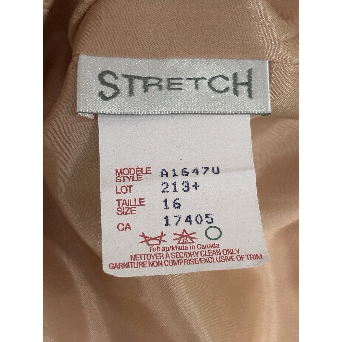 Conrad C Collection Pink Collared Stretch Belted Women’s Skirt Suit Size 16