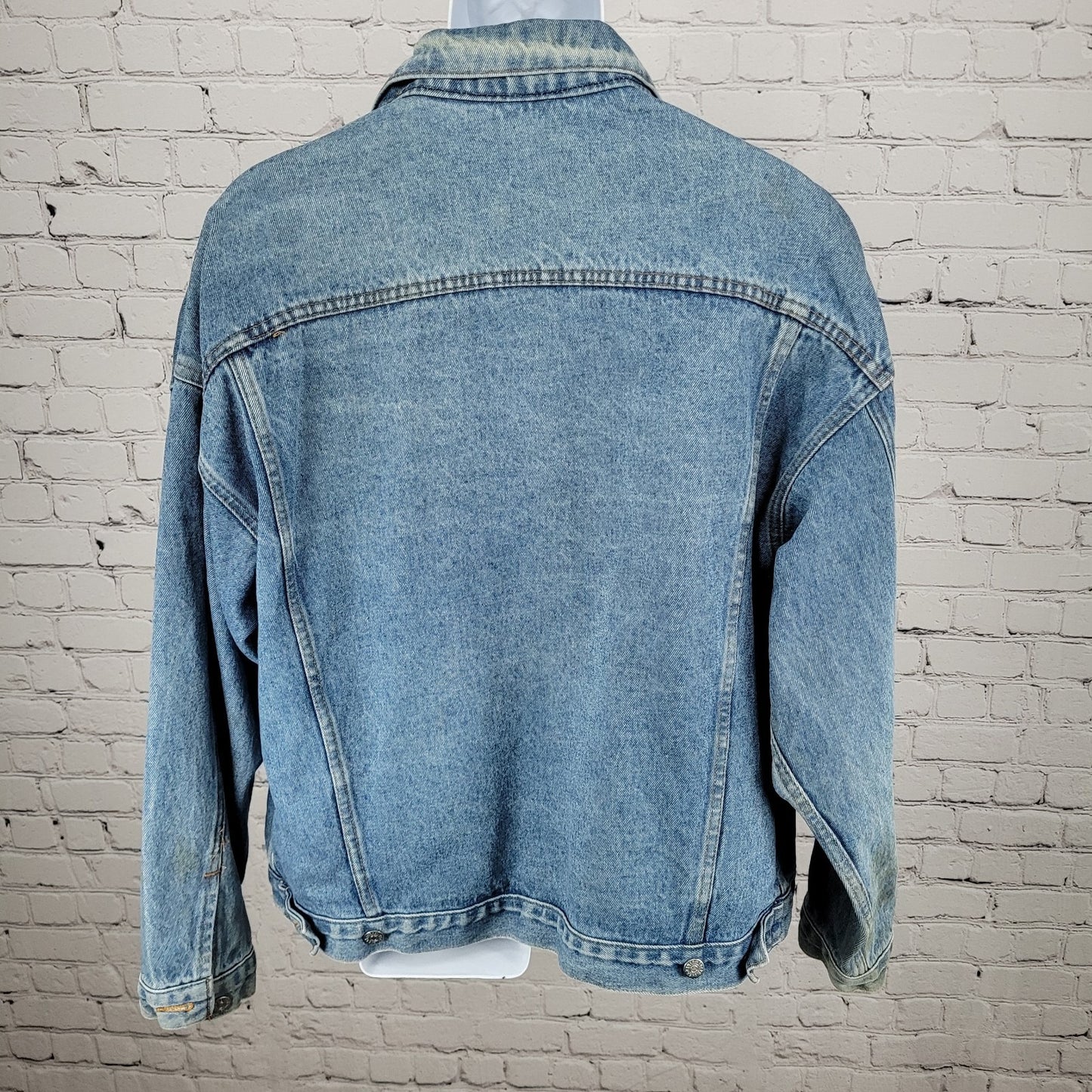 VTG Brockum Heavy Denim Pink Floyd Rock Grunge Jacket USA Made Size Large L