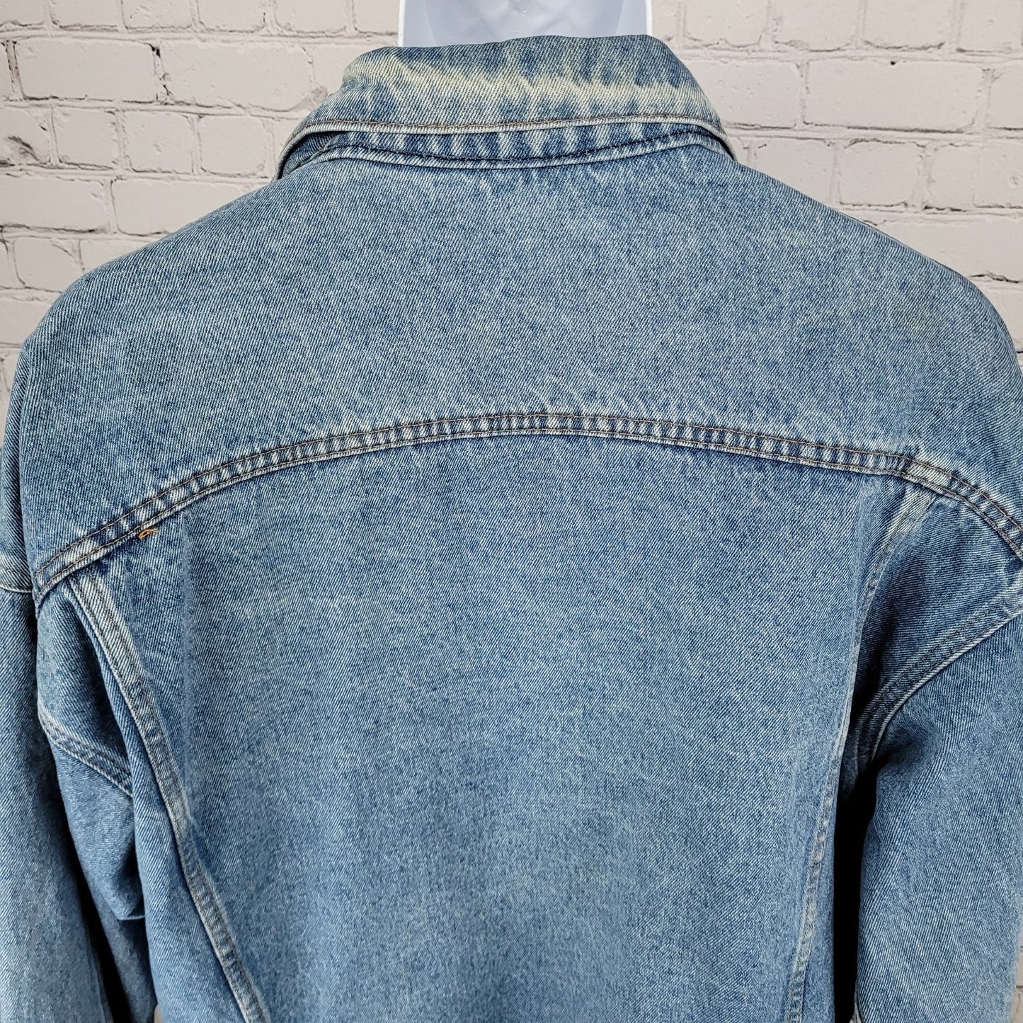 VTG Brockum Heavy Denim Pink Floyd Rock Grunge Jacket USA Made Size Large L