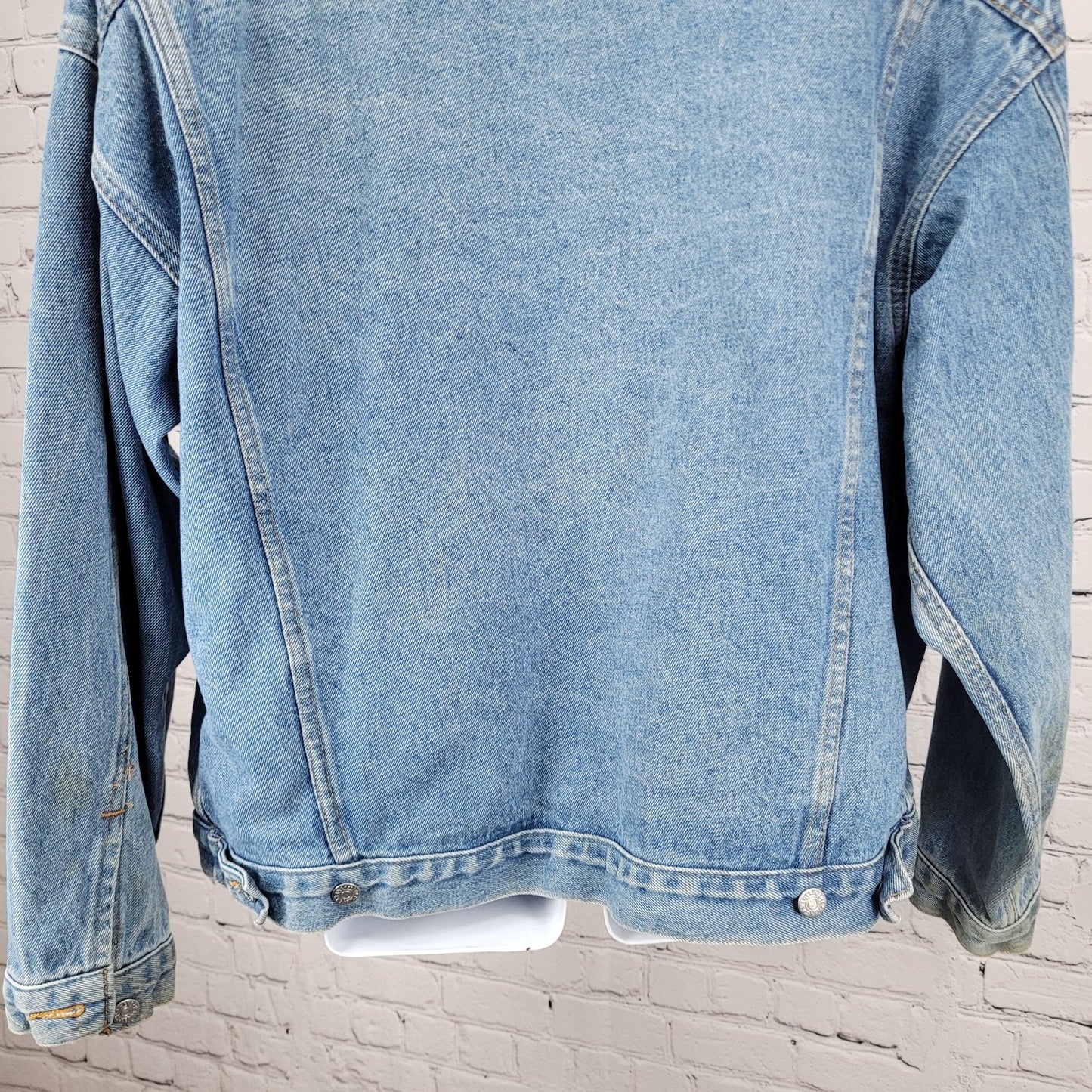 VTG Brockum Heavy Denim Pink Floyd Rock Grunge Jacket USA Made Size Large L