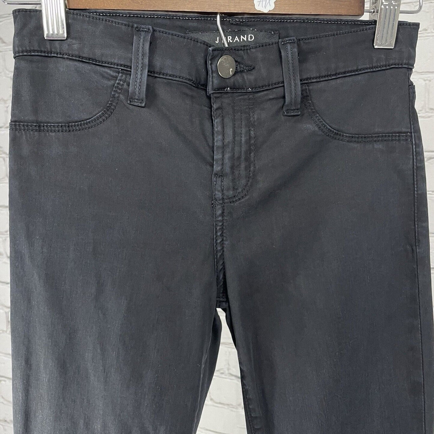 J Brand Black Super Skinny Low Rise Lightweight Pants USA Made Size 24 (25x19)