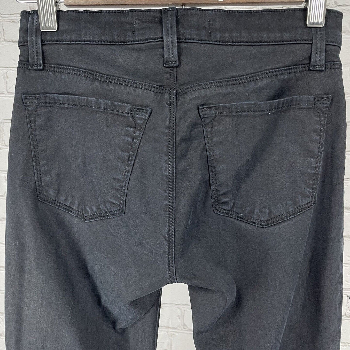 J Brand Black Super Skinny Low Rise Lightweight Pants USA Made Size 24 (25x19)