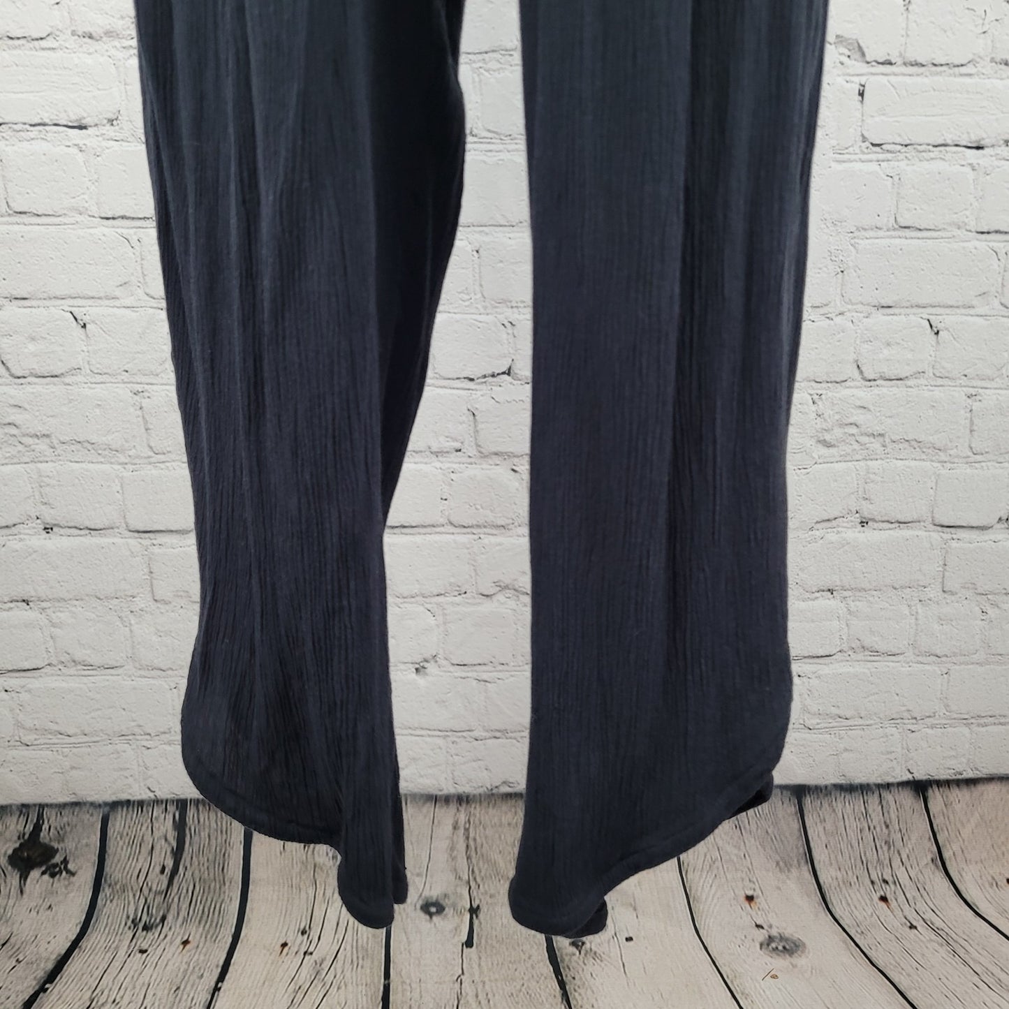 prAna Black Smocked Boho Strappy Adjustable Pockets Crop 1 Piece Jumper Size XL