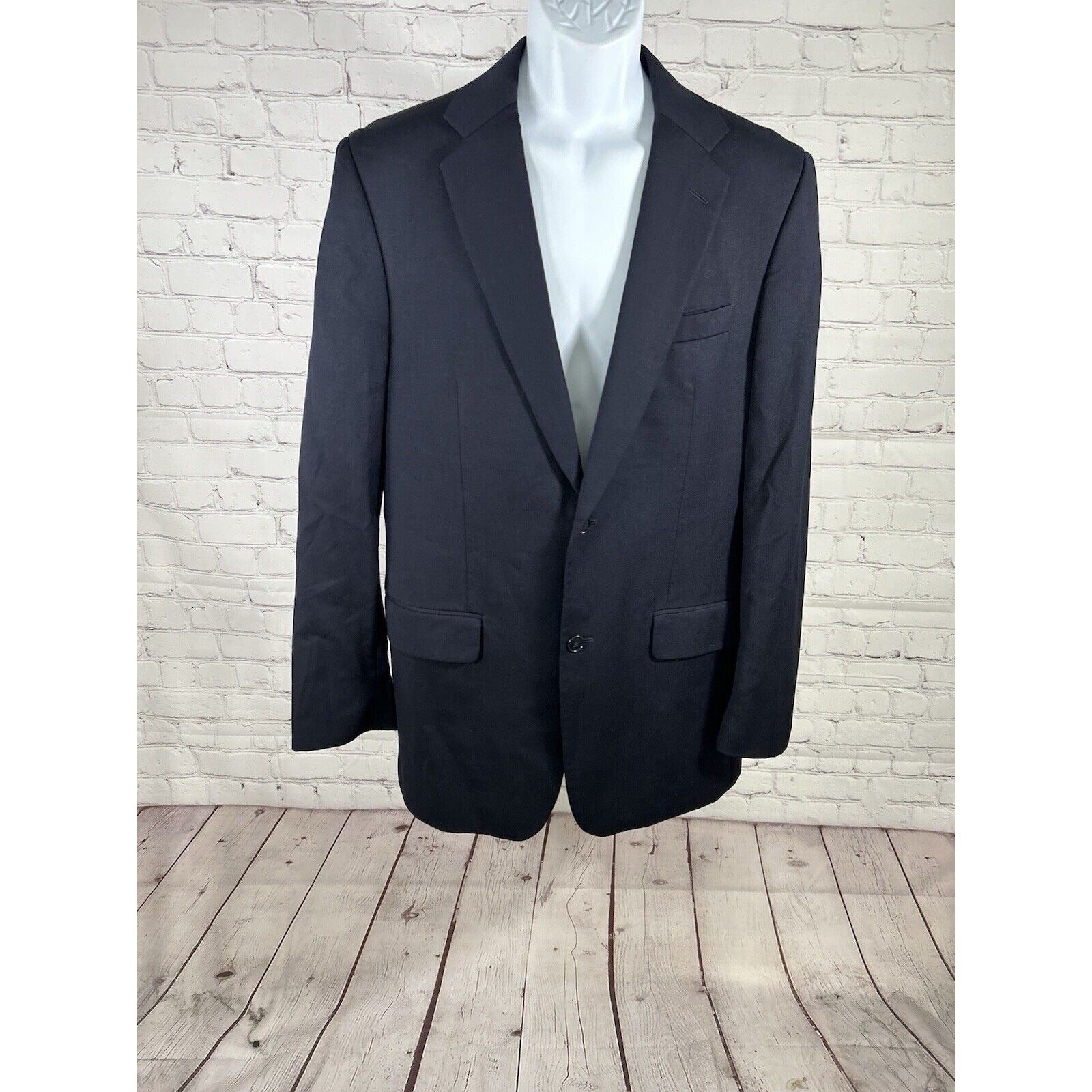 Joseph And Feiss Dress Shirt Joseph & Feiss Gold Dark Blue 100% Wool Two Button Blazer Joseph And Feiss Dress Shirt Joseph & Feiss Gold Dark Blue 100% Wool Two Button Blazer
