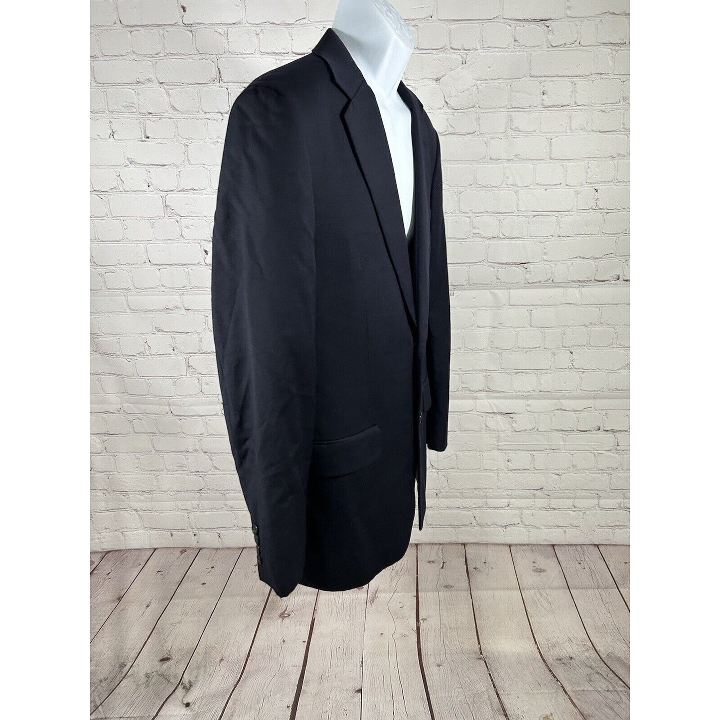 Joseph & Feiss Gold Dark Blue 100% Wool Two Button Blazer Jacket Men’s 40L