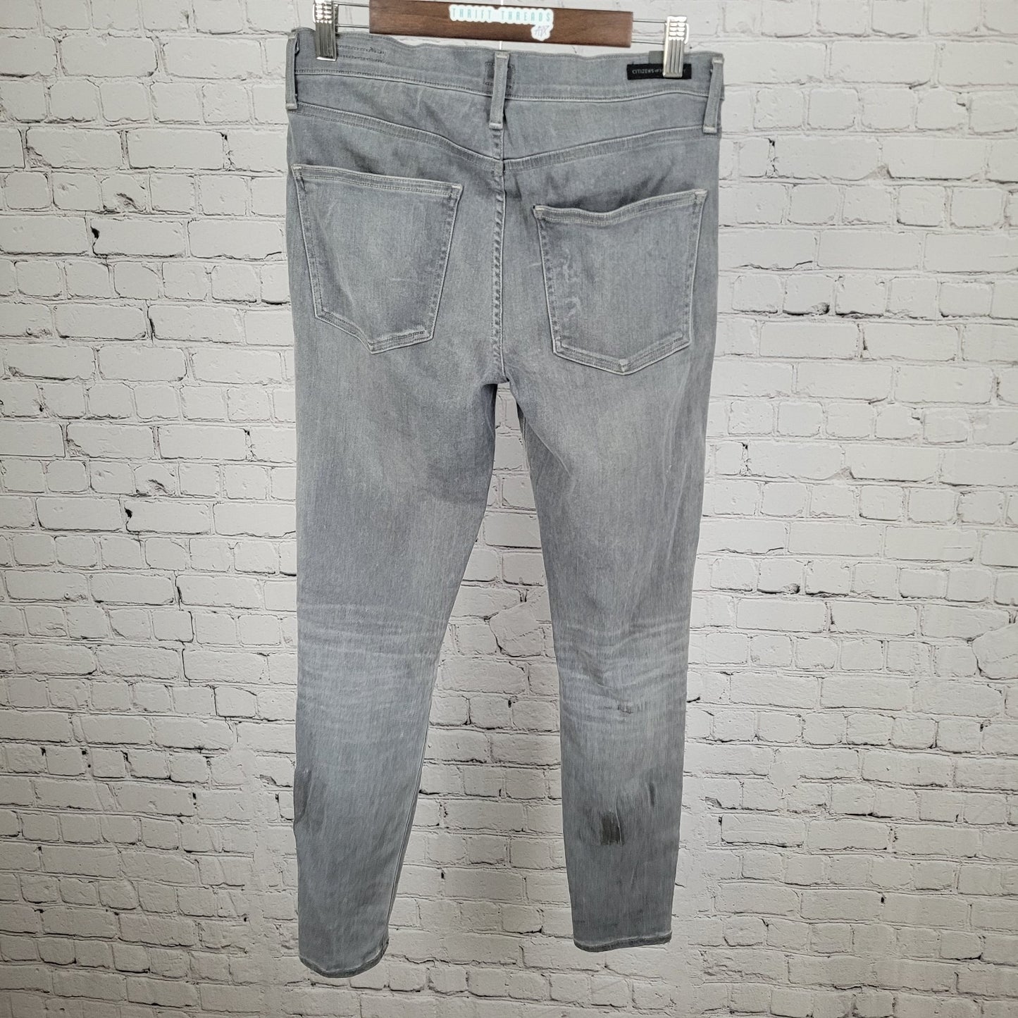 Citizens Of Humanity Grey Rocket High Rise Skinny Jeans USA Made 30 (30x29.5)