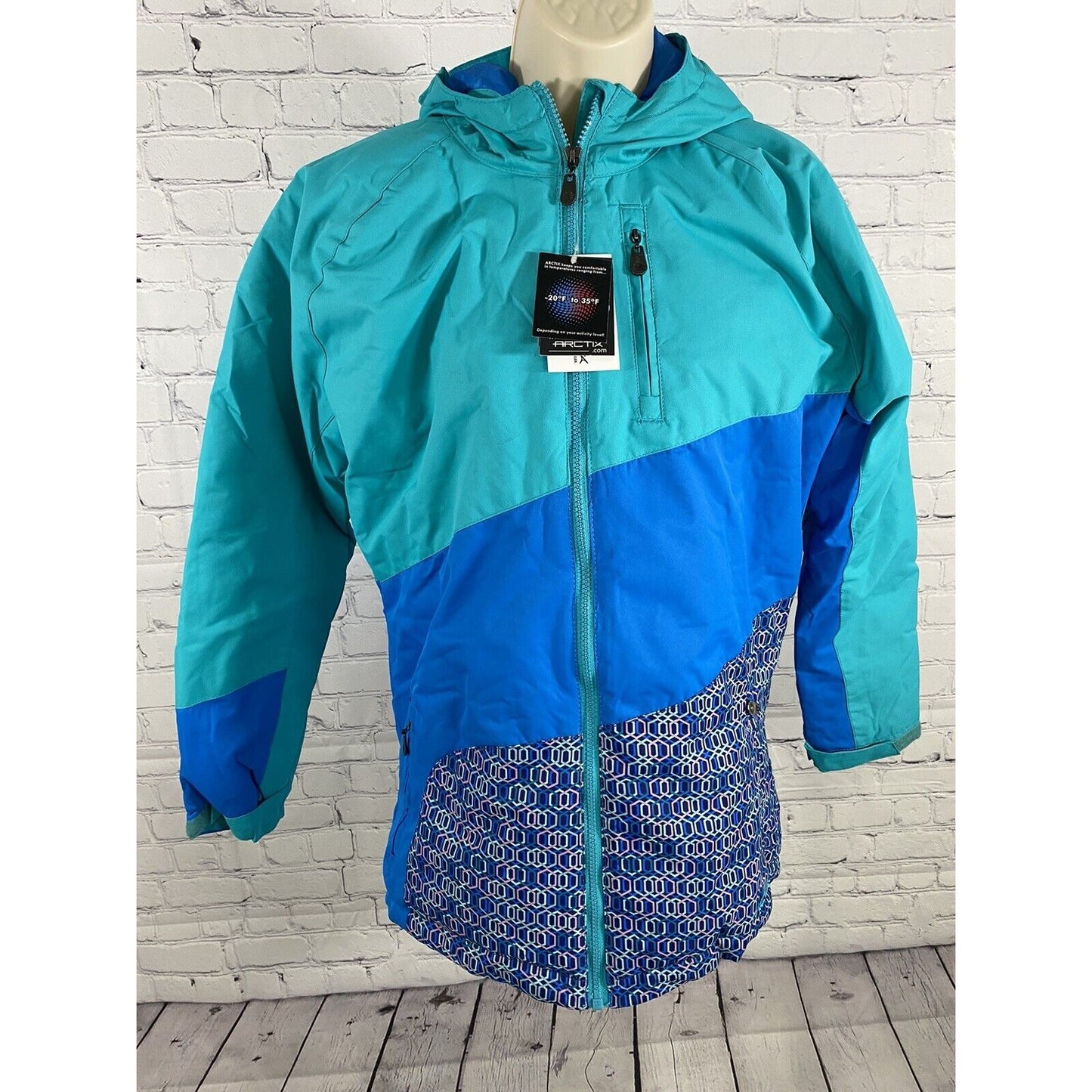 NWT Arctix Bluebird Frost Insulated Full Zip Hooded 5k Snow Jacket Girls XL