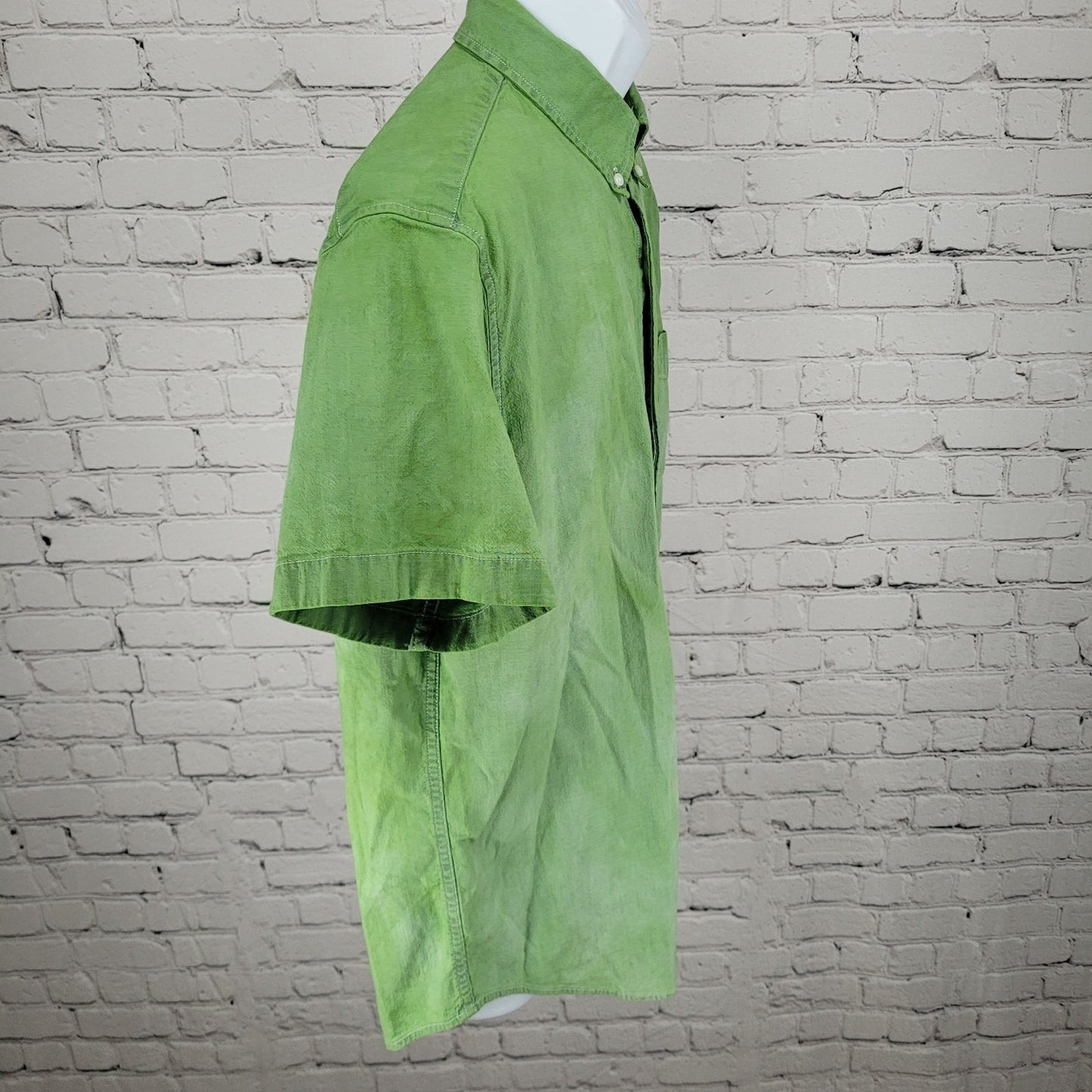 J.CREW Green Organic Cotton Classic Fit Button Down Collar Shirt Size Large L