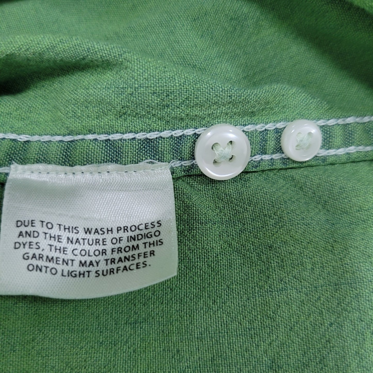 J.CREW Green Organic Cotton Classic Fit Button Down Collar Shirt Size Large L