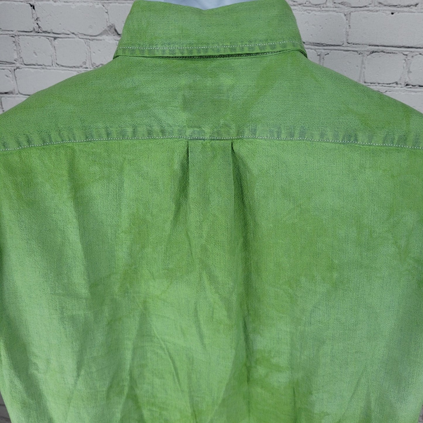 J.CREW Green Organic Cotton Classic Fit Button Down Collar Shirt Size Large L