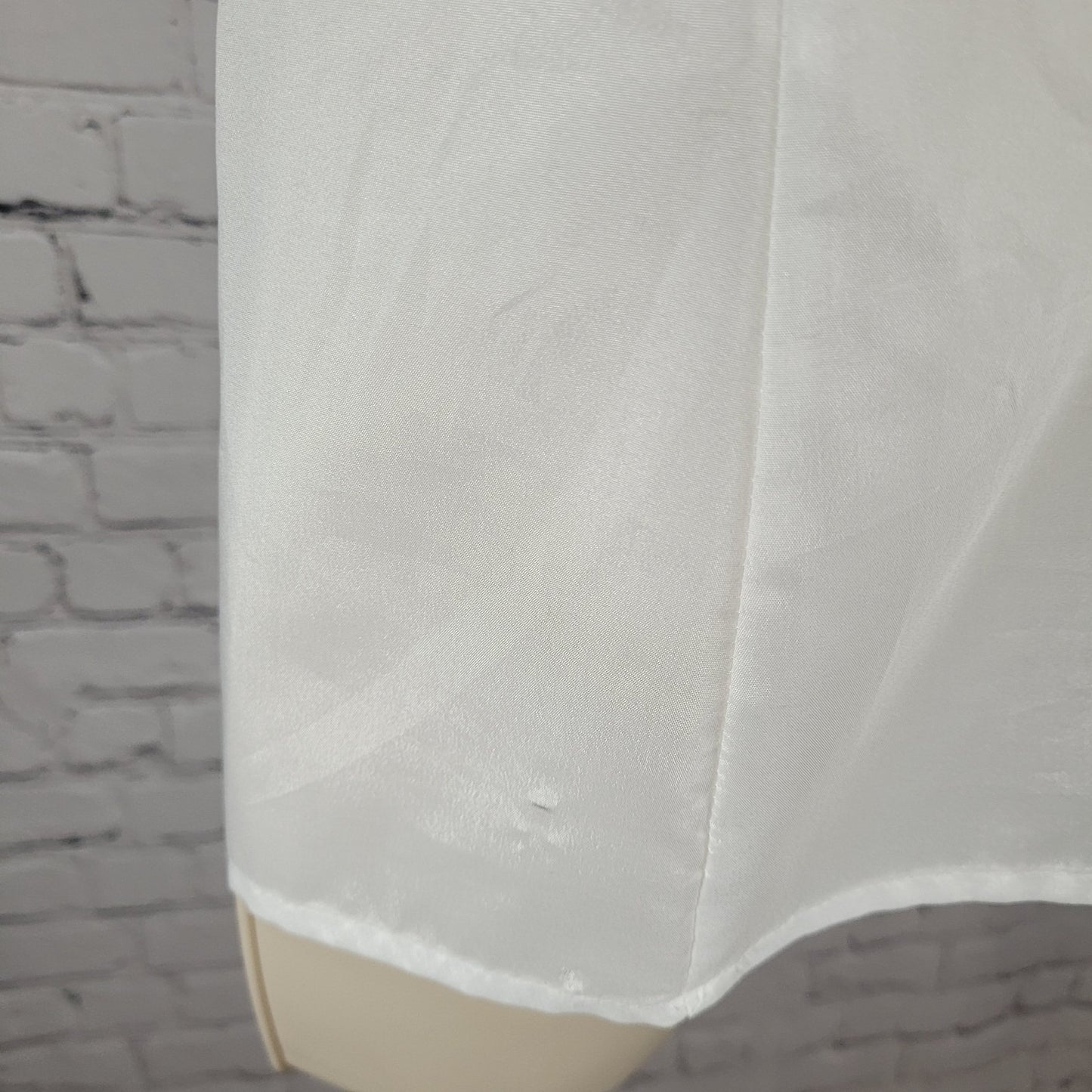 VTG Lady Arrow White Sheer Lightweight Short Sleeve Top Blouse USA Made Size 12