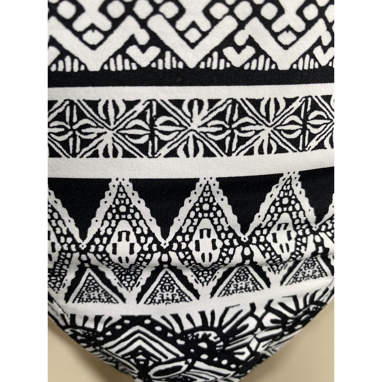 NWT Ardene Basic Collection Black White Aztec Floral Side Tie Swimsuit Bottoms M