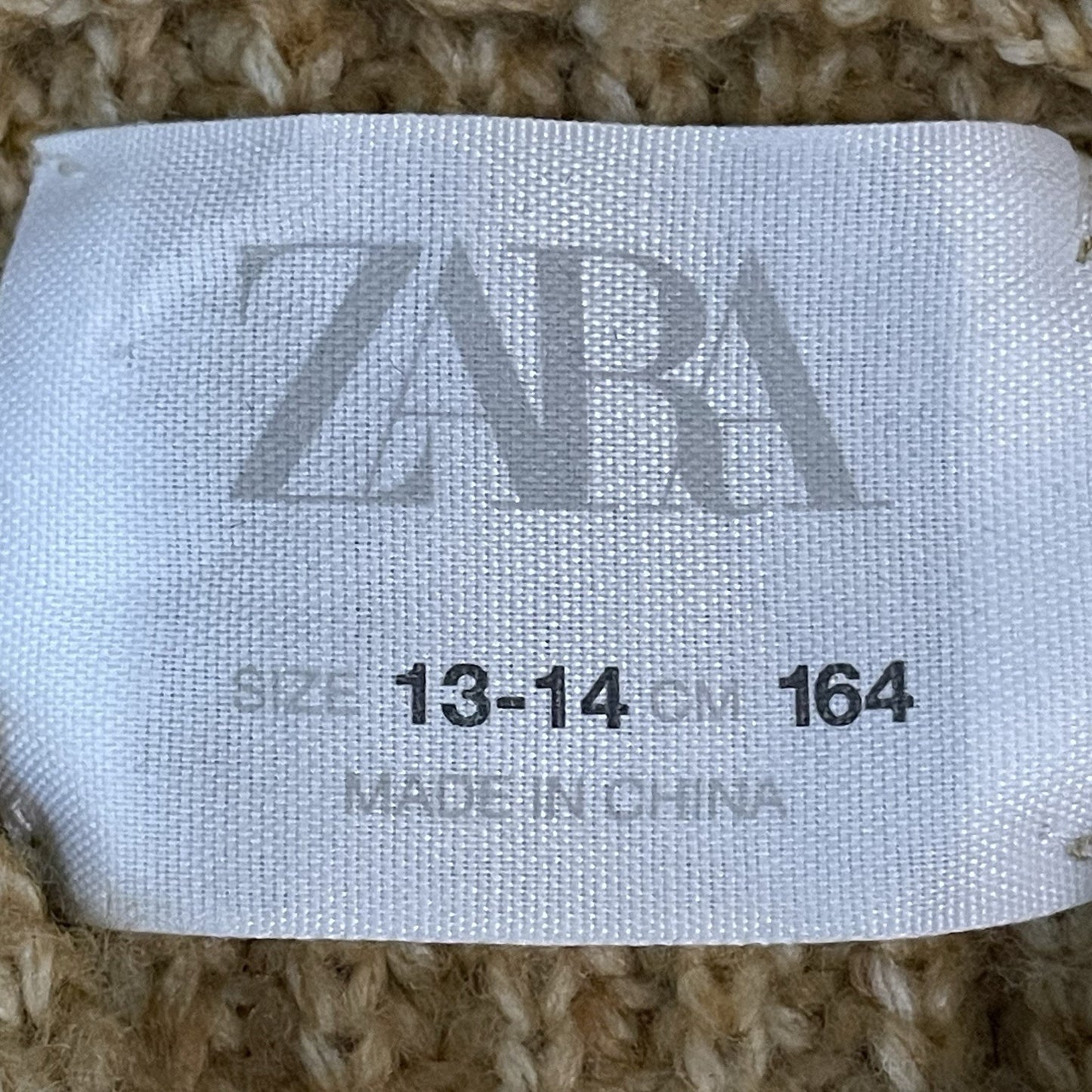 Zara Yellow Chunky Knit Hooded Balloon Sleeve Pullover Sweater Girls Size 13-14