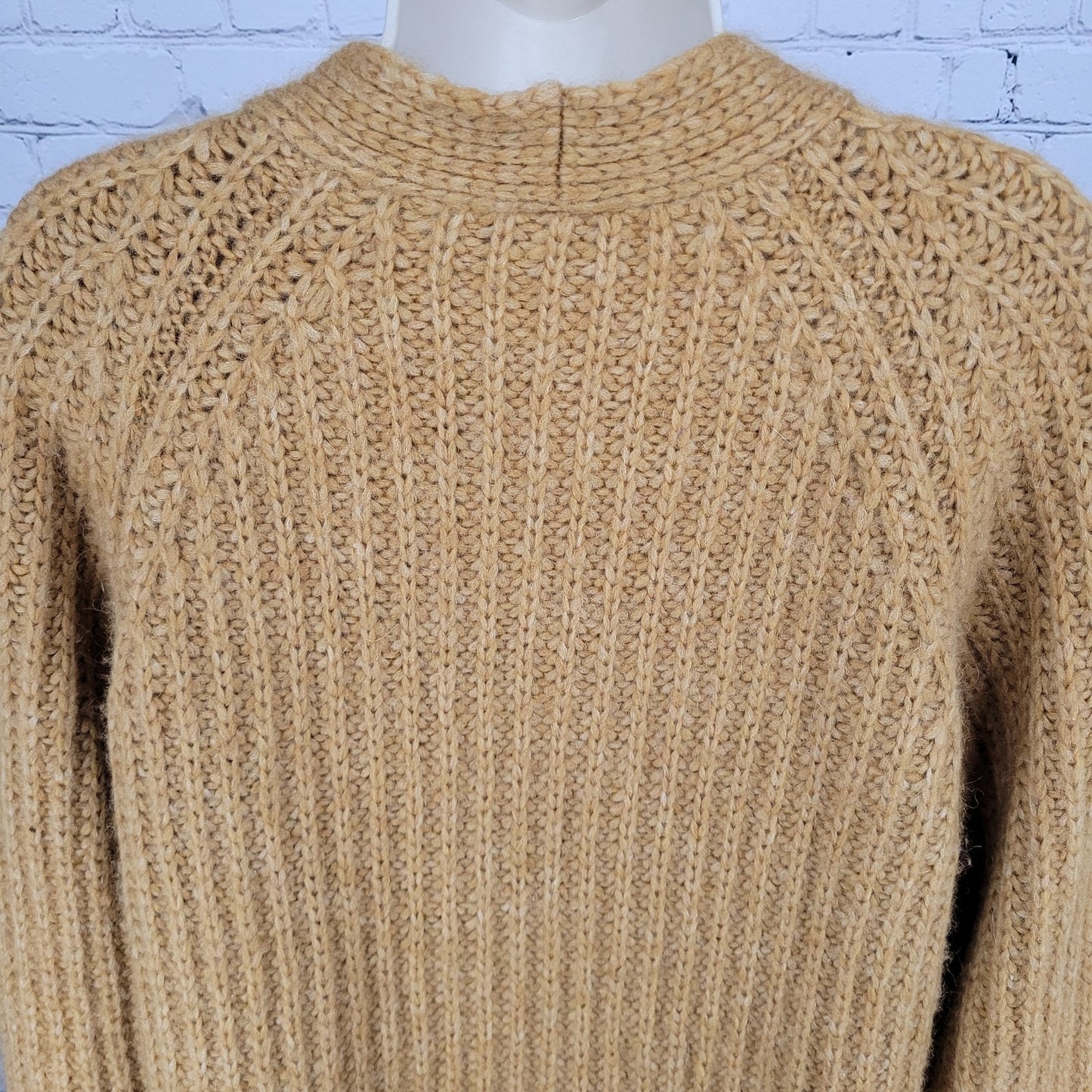 Vince Tan Alpaca Merino Wool Blend Buttoned Cardigan Sweater Size Medium M