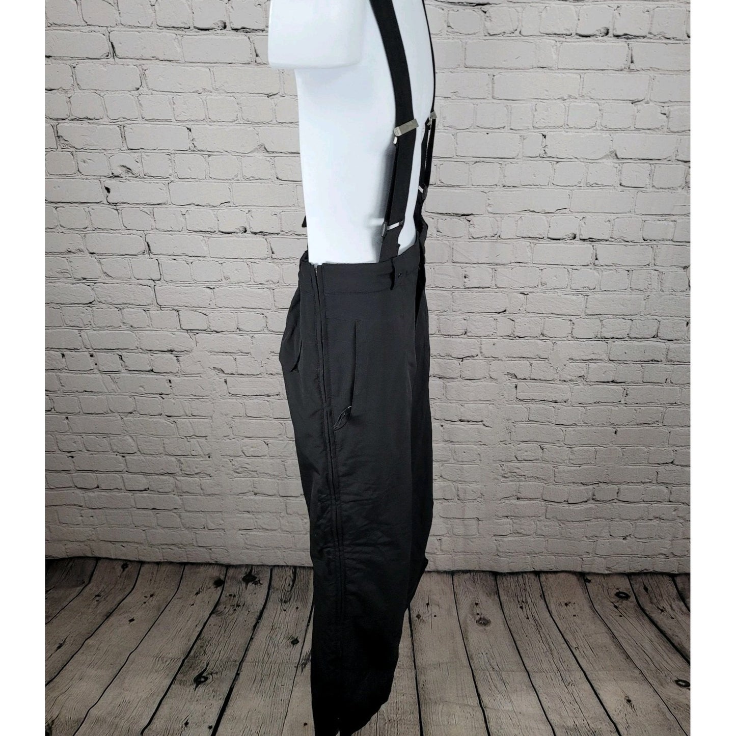 Spyder Black Insulated Adjustable Waist Zip Pockets Snow Pants Bibs Kids Size 16