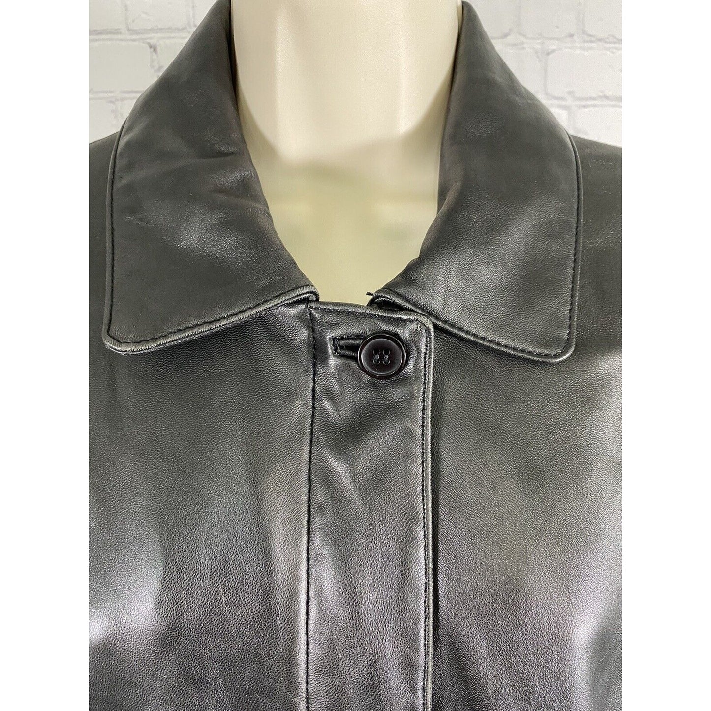 Leather Limited Black 100% Leather Lined Full Zip Motorcycle Jacket Womens XL