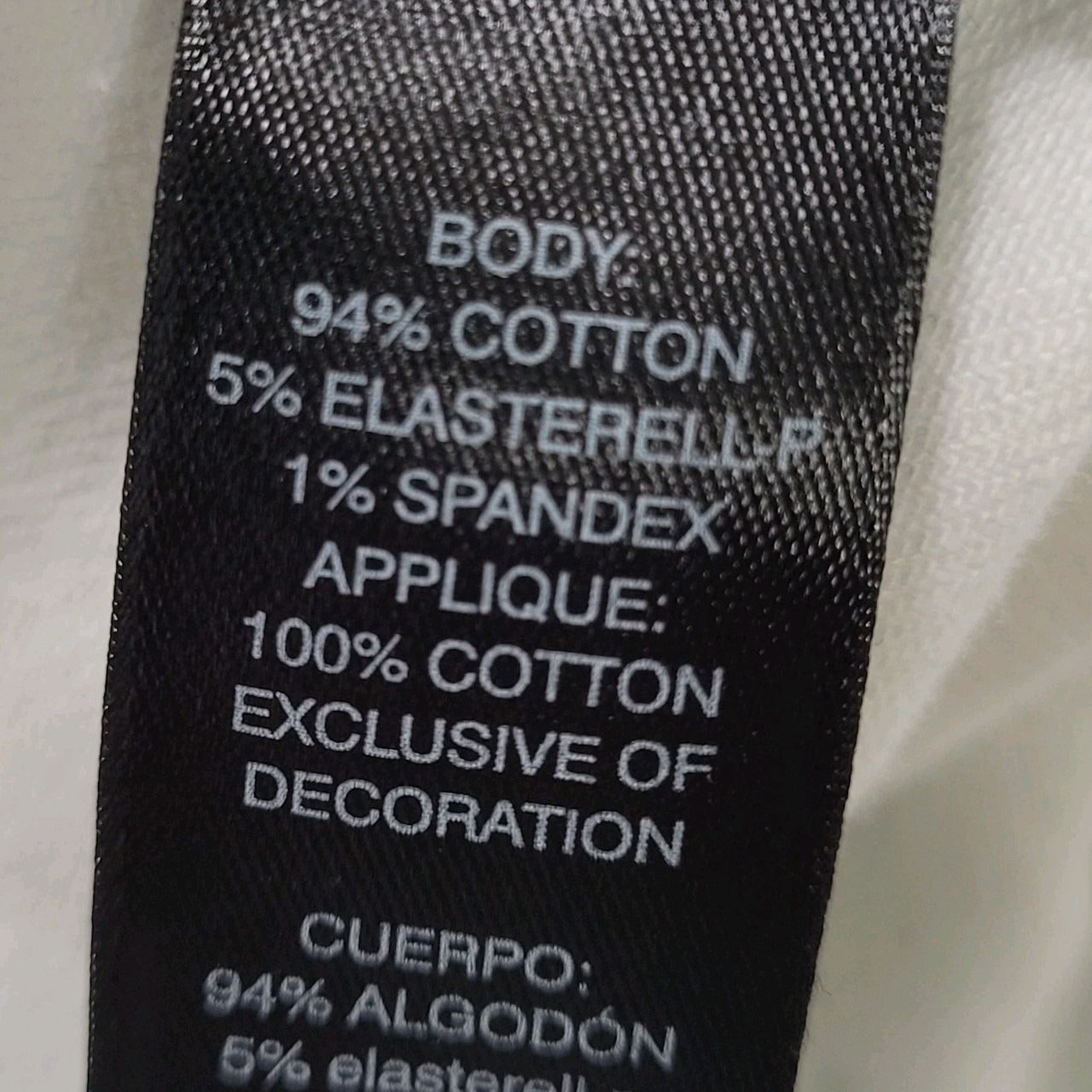 Black Label Chico's White Lace Appliqué Stretch Jeans Size 2 US 12 (34x27)