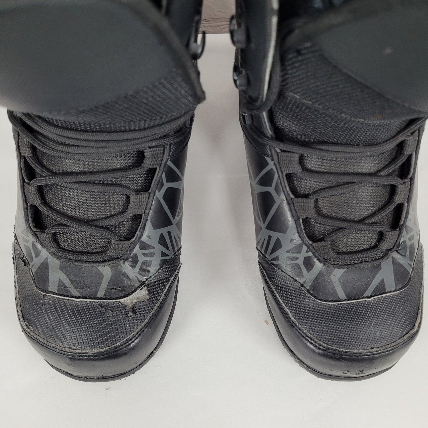 Mission Six M6 Black & Grey Graphic Print Snowboard Shoes Boots Size M 10