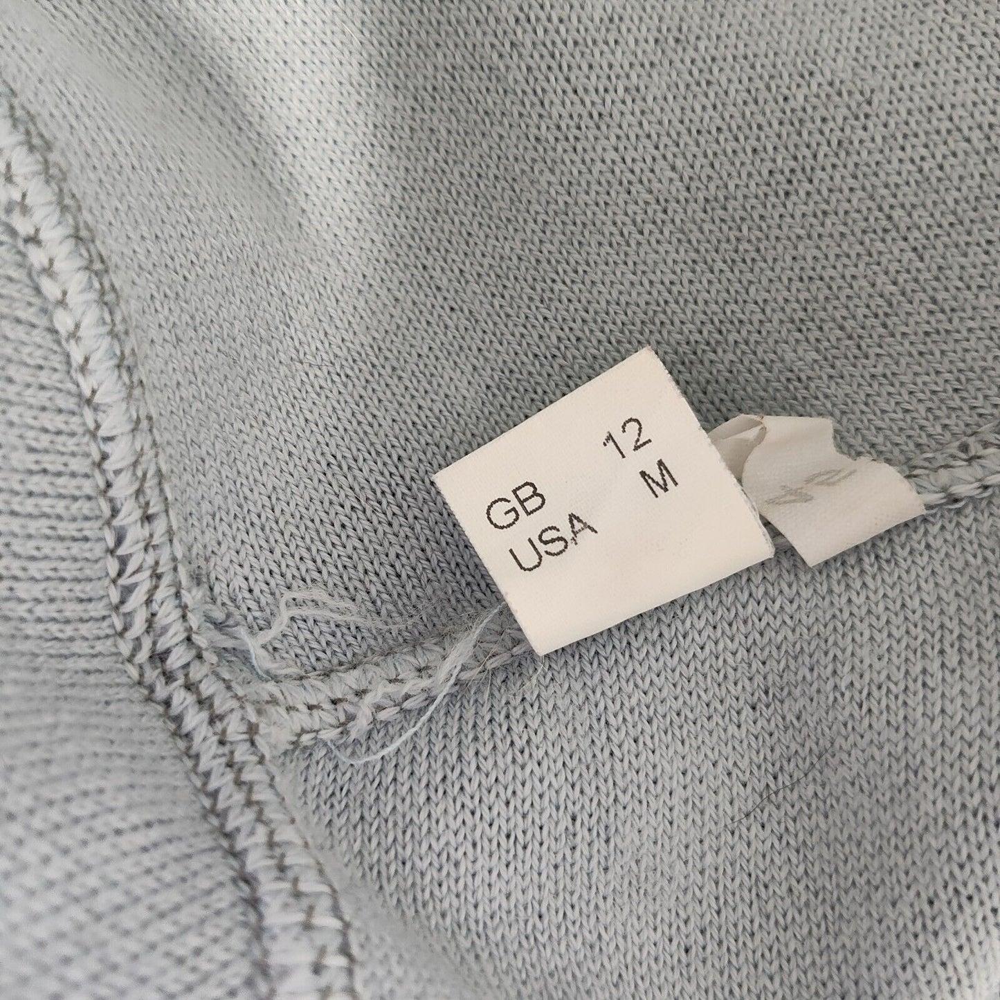 Gispa Made In Italy Baby Blue Heather Gray Shawl Style Open Sweater Women's Med