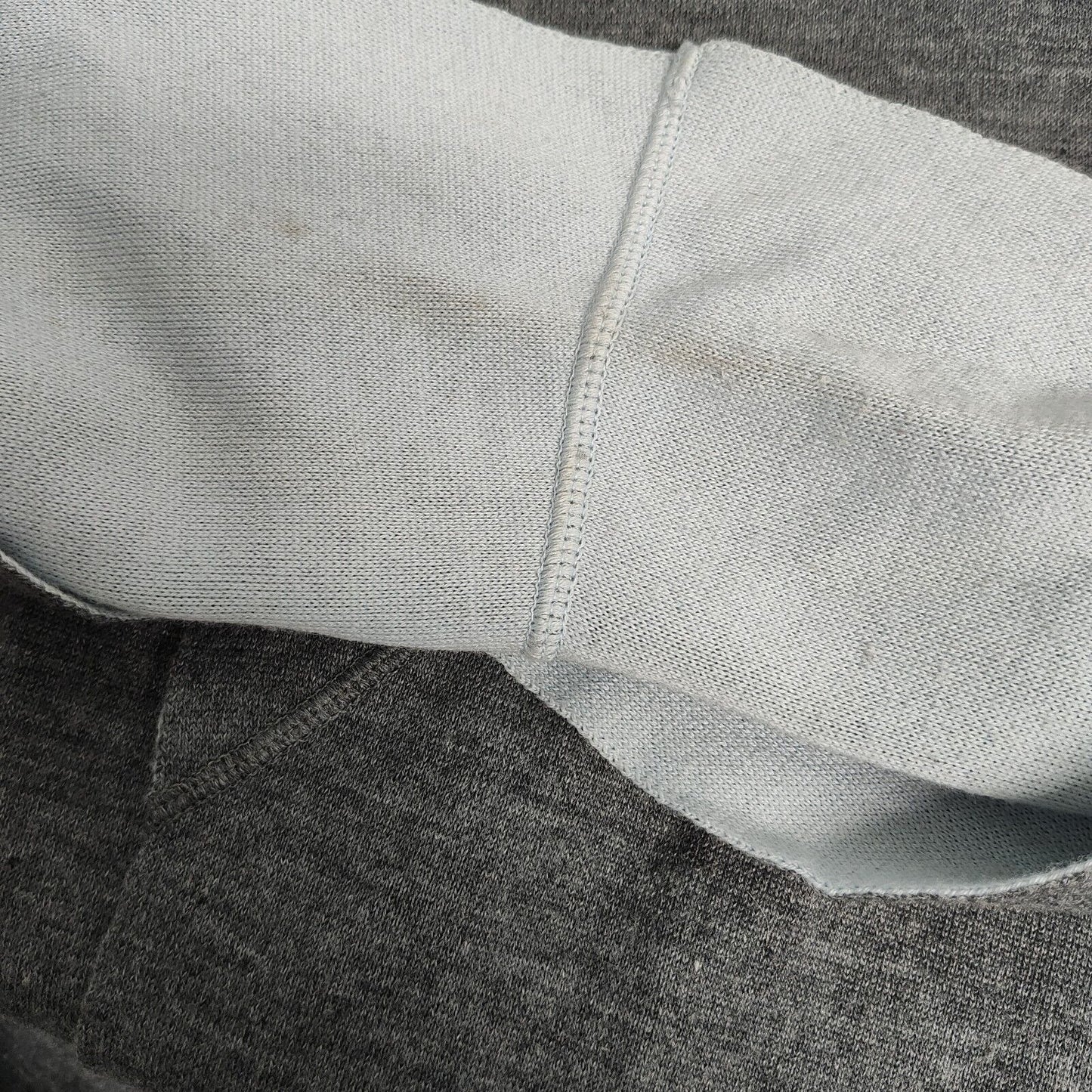 Gispa Made In Italy Baby Blue Heather Gray Shawl Style Open Sweater Women's Med