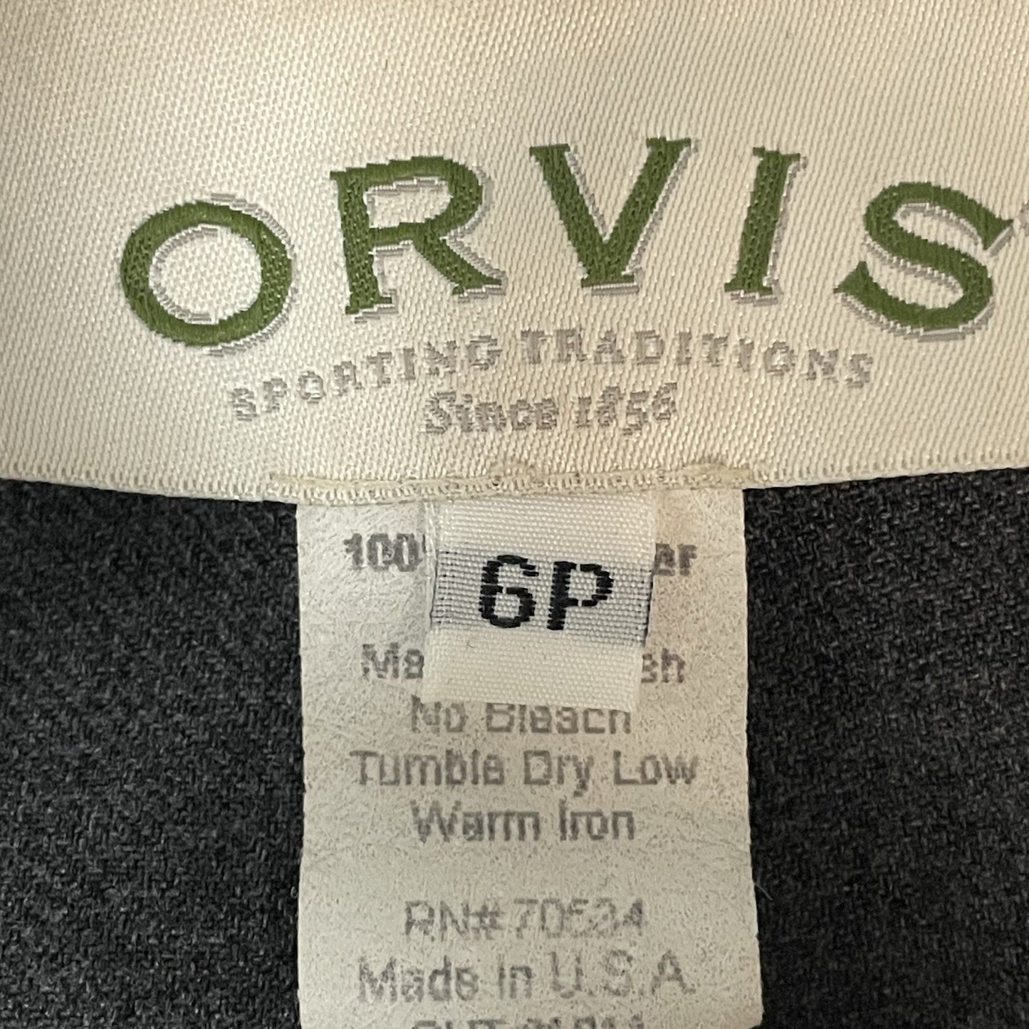 VTG Orvis Grey Pleated A Line Zipped Long Maxi Skirt USA Made Petite Size 6P