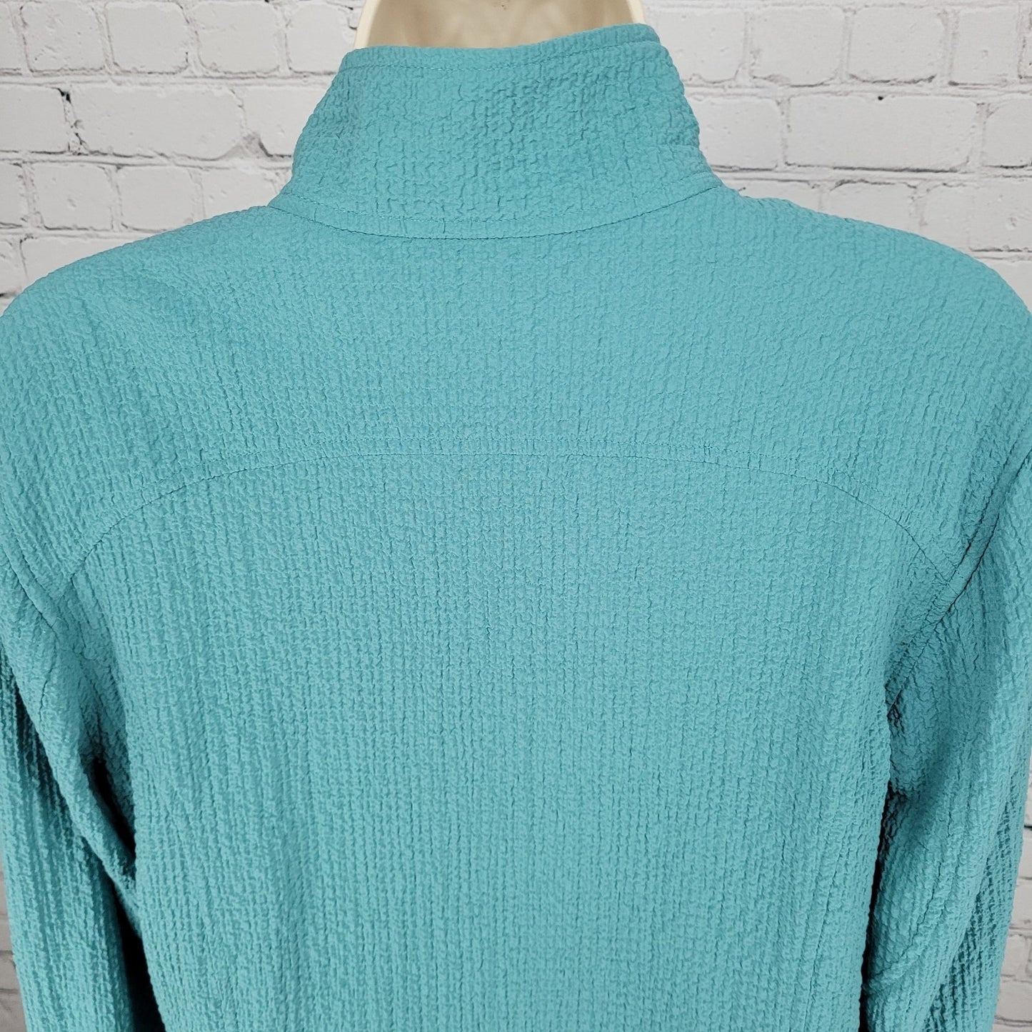Orvis Teal Blue Full Zip Lightweight Stretch Zip Pockets Jacket Size Small S