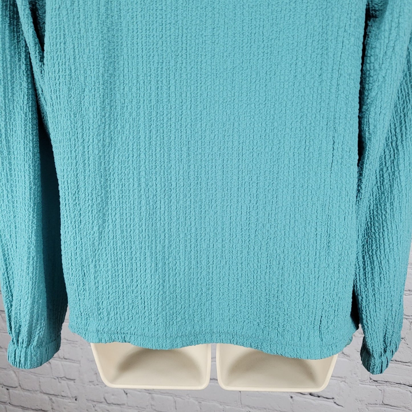 Orvis Teal Blue Full Zip Lightweight Stretch Zip Pockets Jacket Size Small S