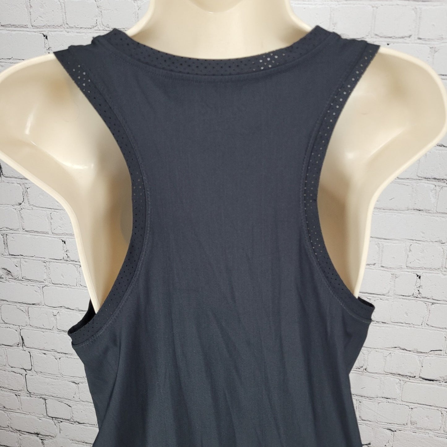 Athleta Black Nylon Stretch Athleisure Lightweight Sleeveless Tank Dress XS