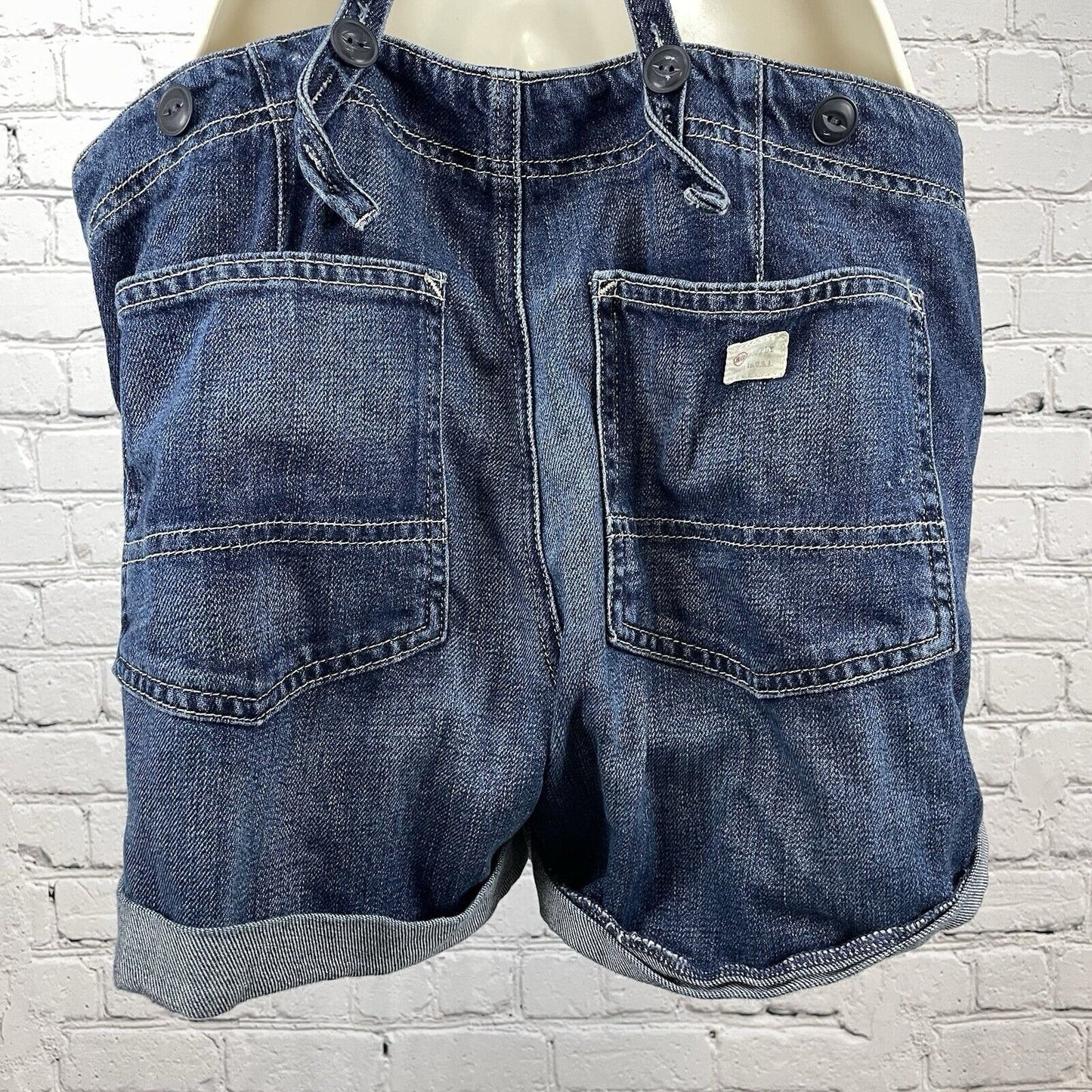 Adriano Goldschmied Blue Jean Chelsea Overall Short Romper USA Made Size 29