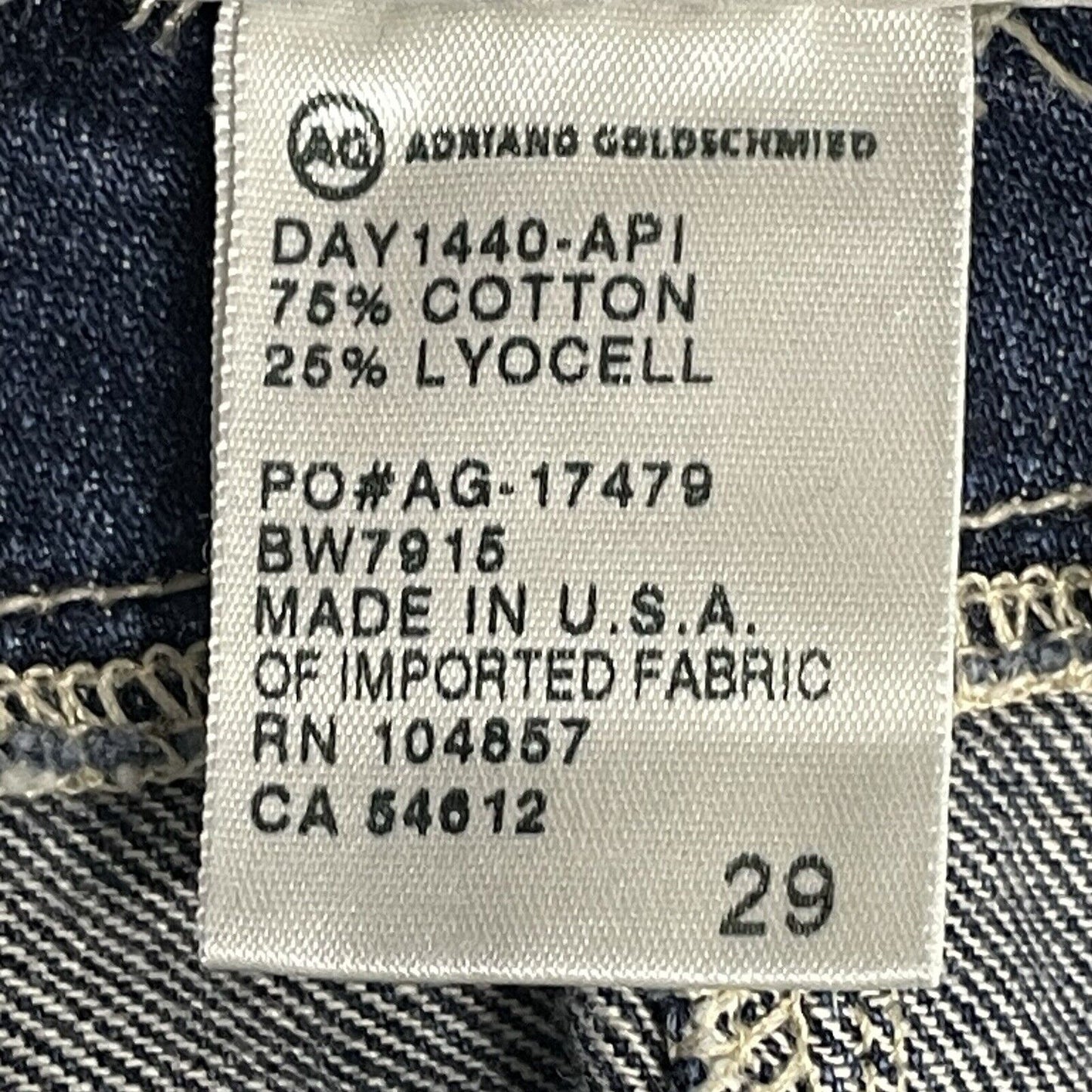 Adriano Goldschmied Blue Jean Chelsea Overall Short Romper USA Made Size 29