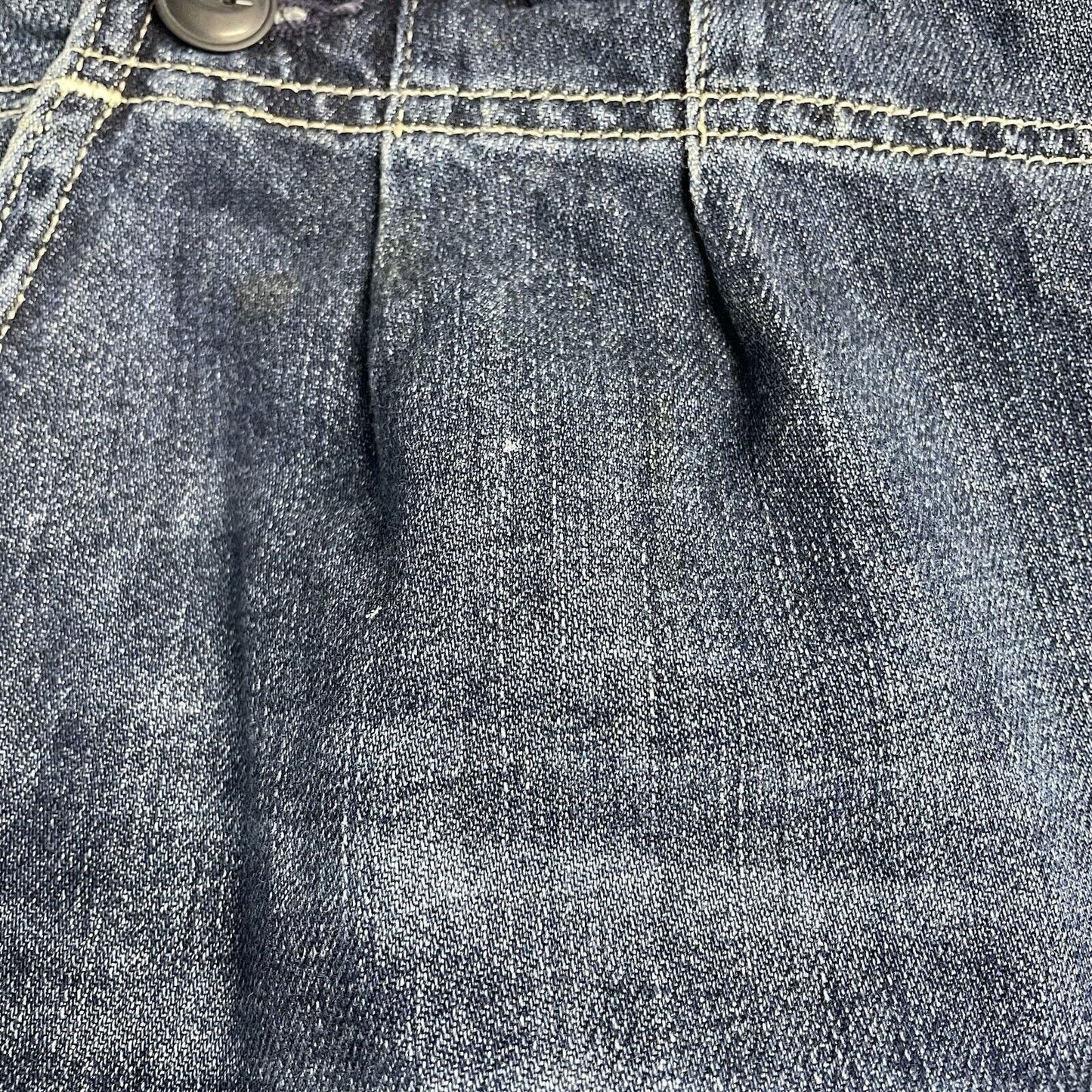 Adriano Goldschmied Blue Jean Chelsea Overall Short Romper USA Made Size 29