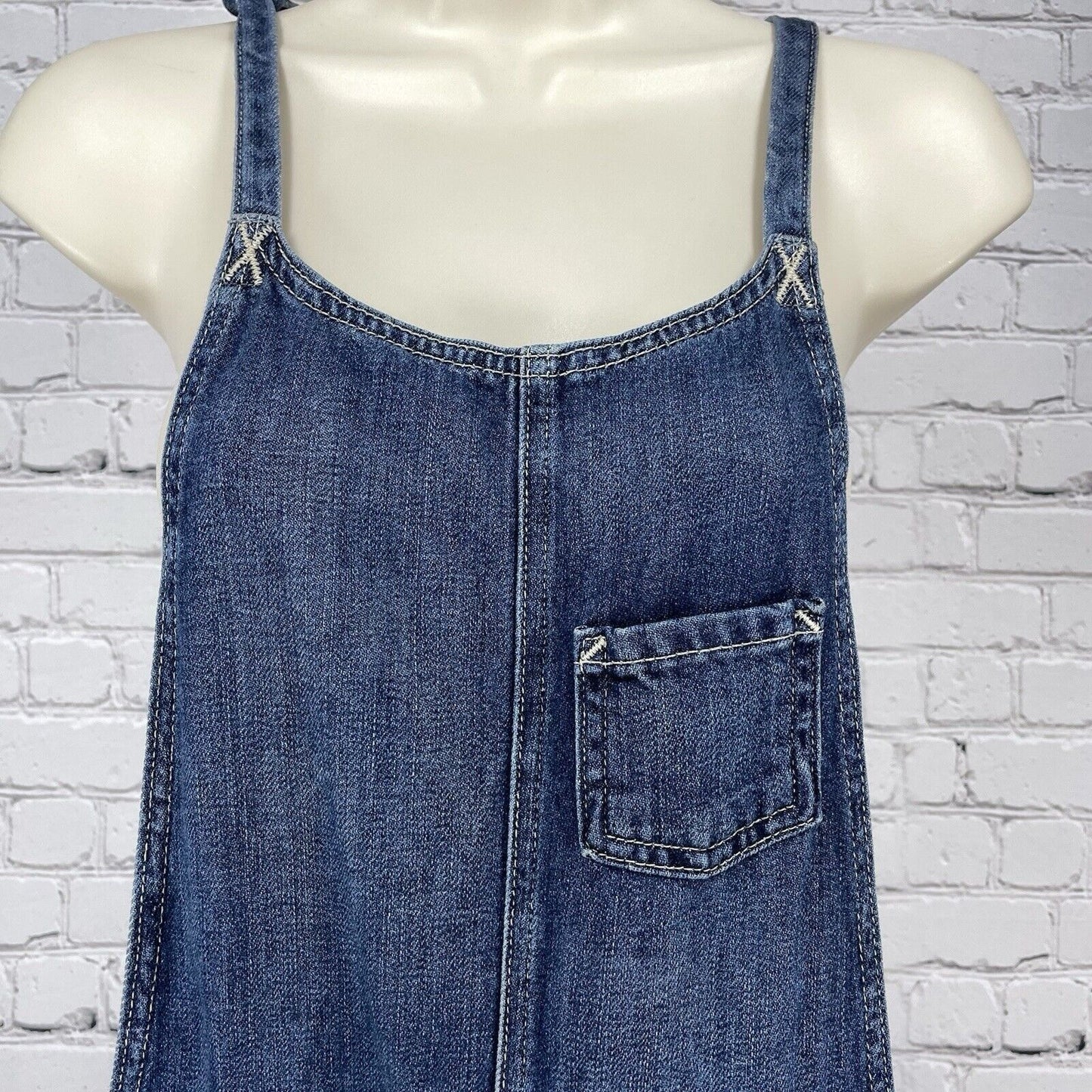 Adriano Goldschmied Blue Jean Chelsea Overall Short Romper USA Made Size 29