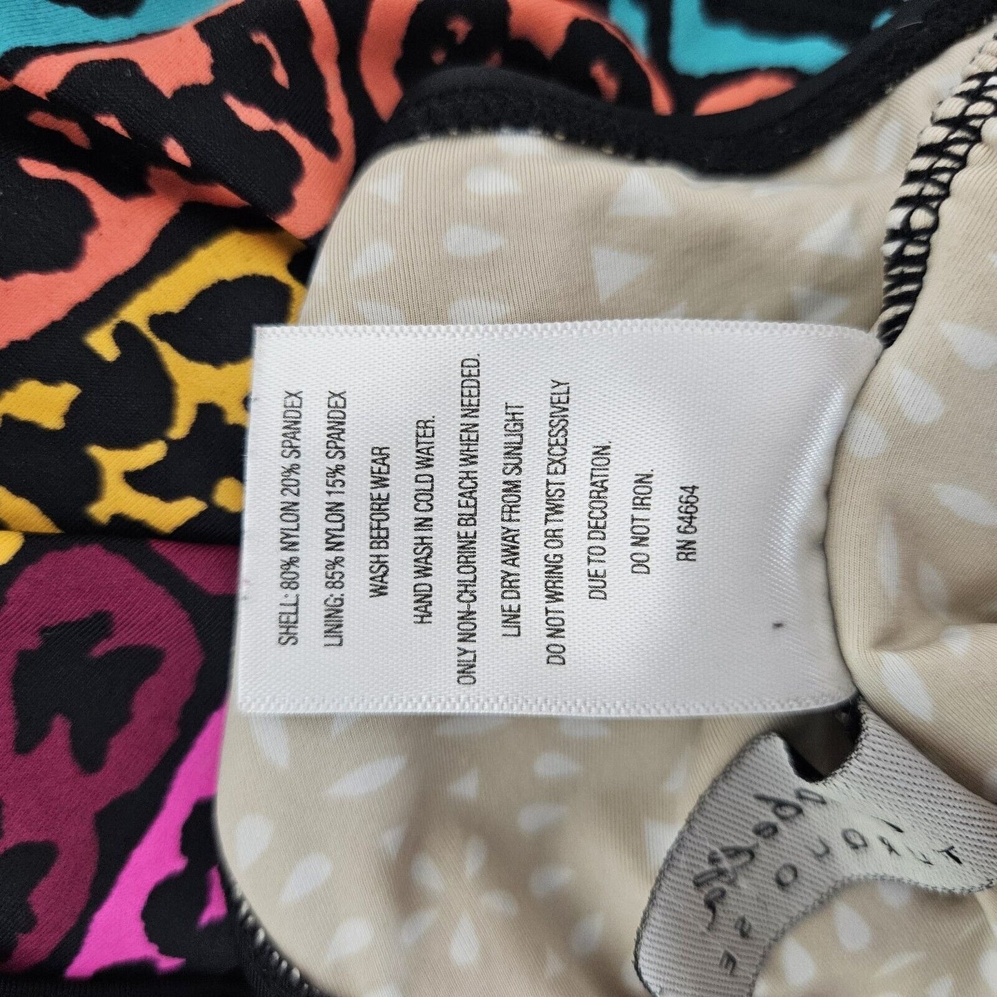 Cleobella Turquoise 1 Piece Multicolor Print Thong Unpadded Swimsuit Medium M