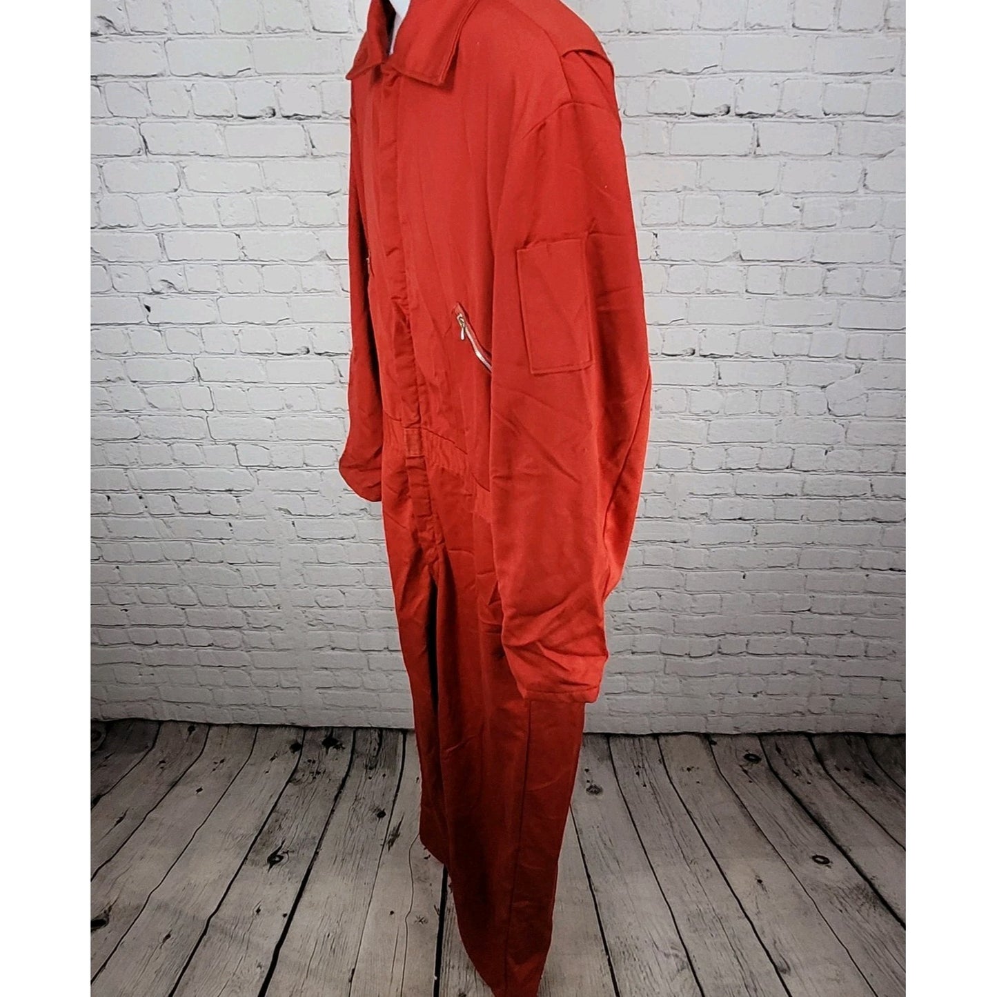VTG Walls Blizzard Pruf Red Insulated One Piece Suit Coveralls USA Size Large LT