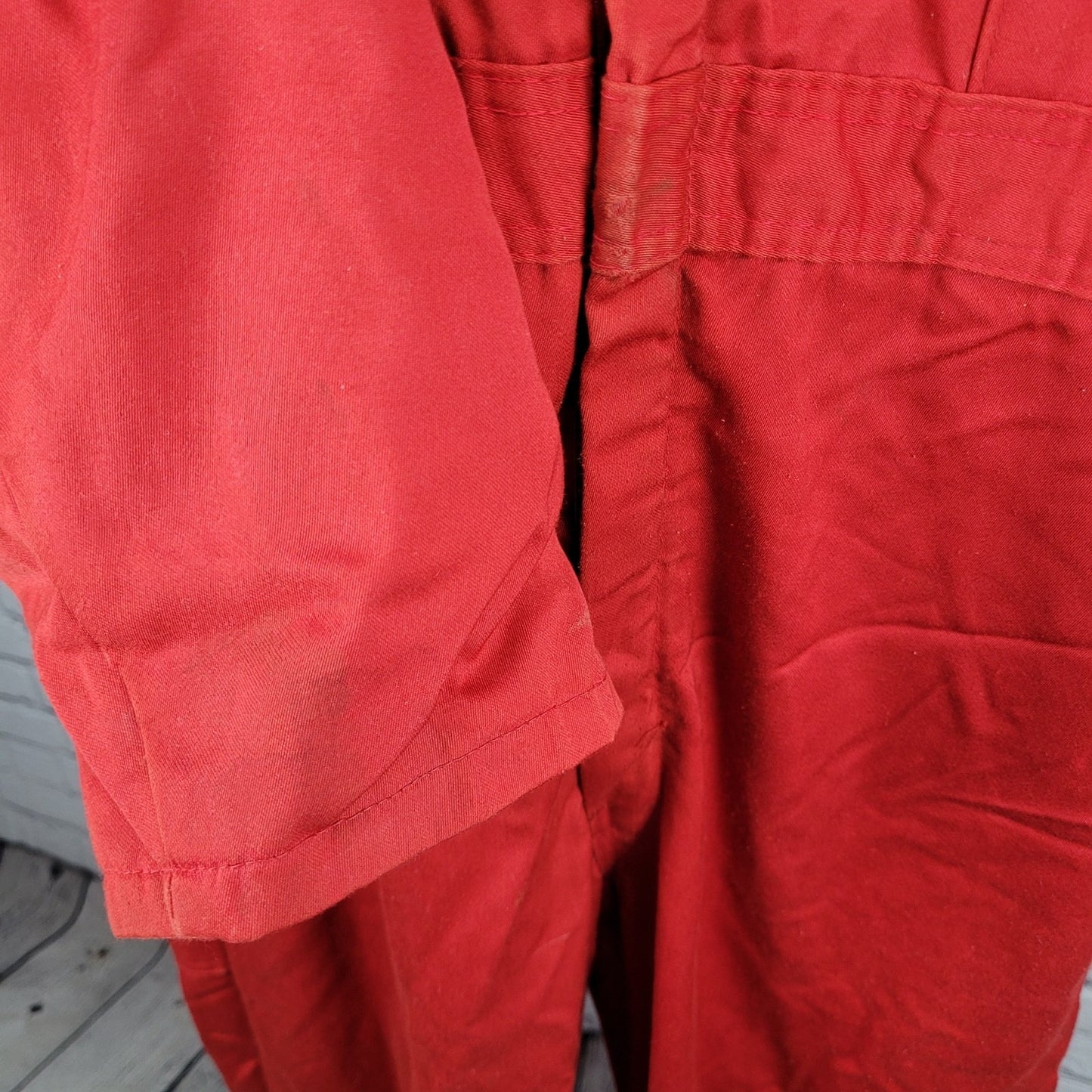 VTG Walls Blizzard Pruf Red Insulated One Piece Suit Coveralls USA Size Large LT
