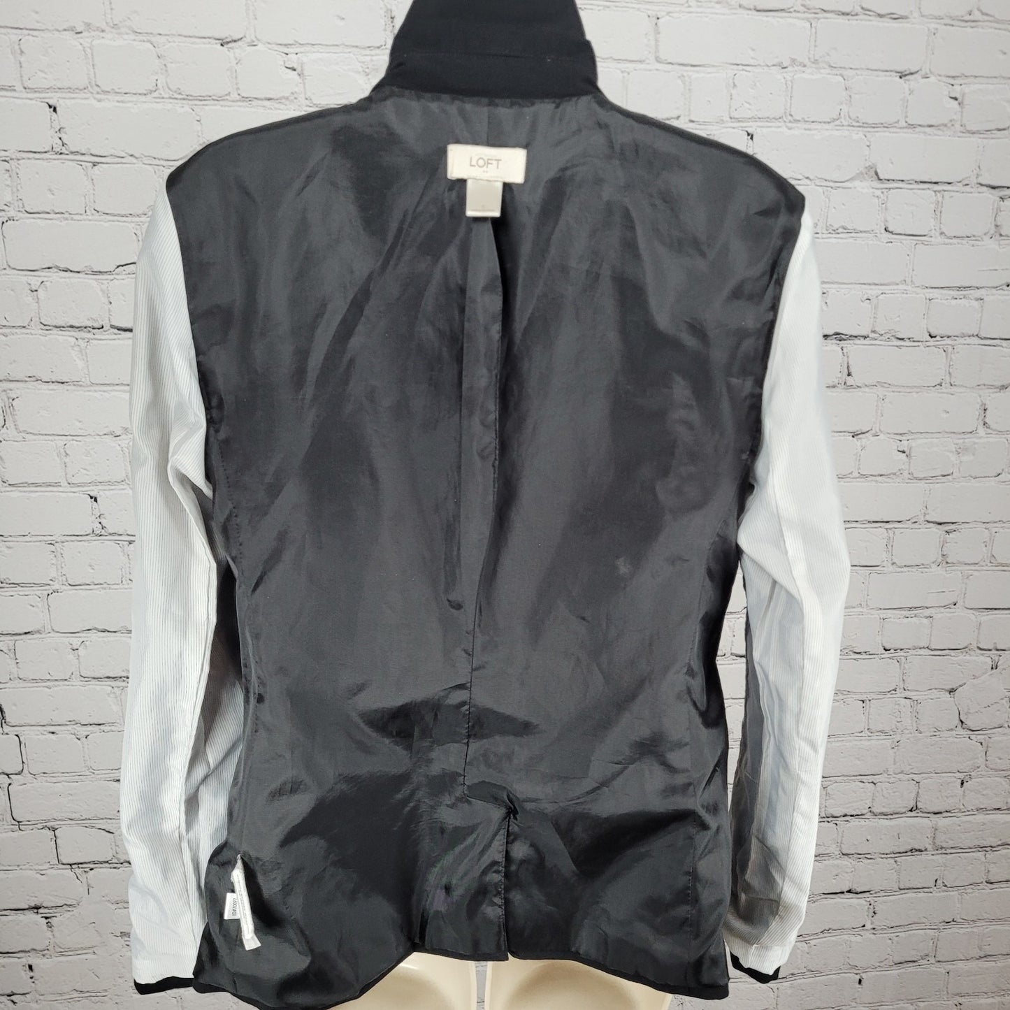 Ann Taylor Loft Black 1 Button Lightweight Notch Blazer Jacket Size Small S
