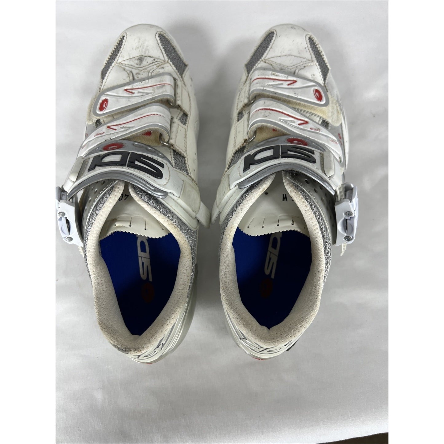 SIDI White Black Carbon Composite Vent Road Cycling Shoes Italy Size 40 1/2 W