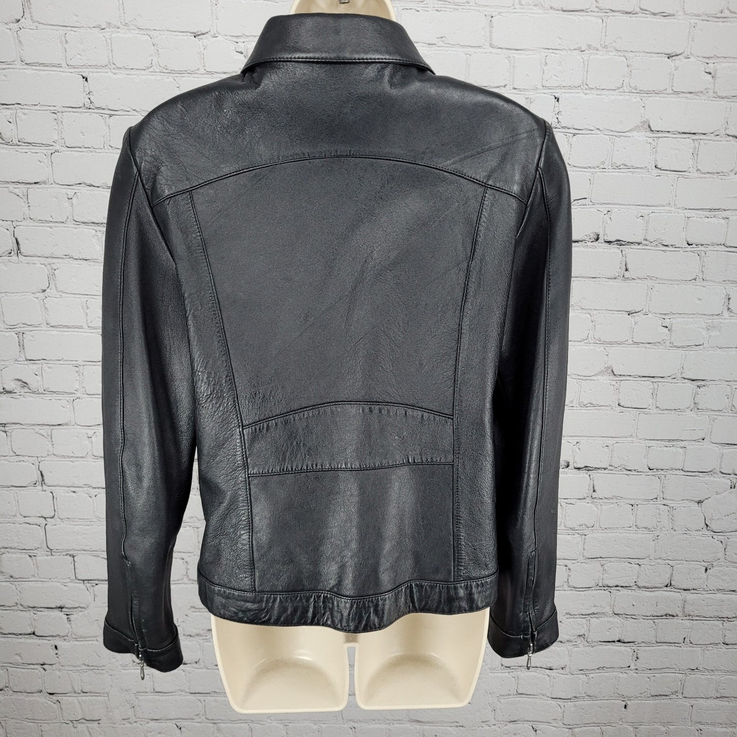 VTG Wilsons Genuine Leather Maxima Black Full Zip Thinsulate Jacket Medium M