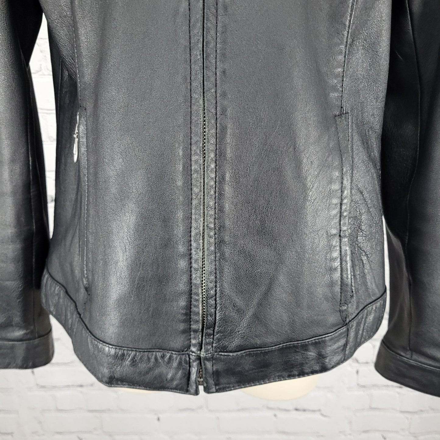 VTG Wilsons Genuine Leather Maxima Black Full Zip Thinsulate Jacket Medium M