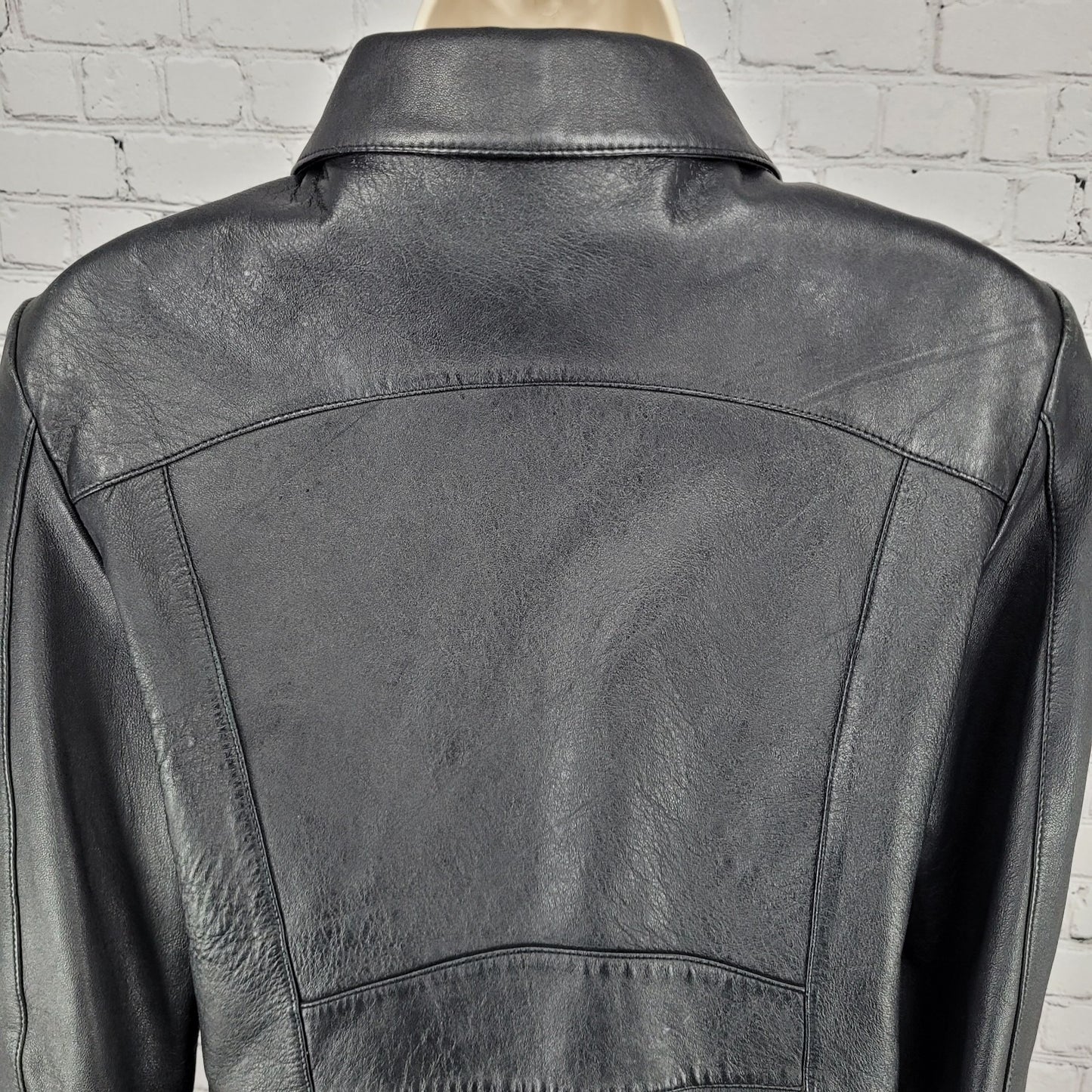 VTG Wilsons Genuine Leather Maxima Black Full Zip Thinsulate Jacket Medium M