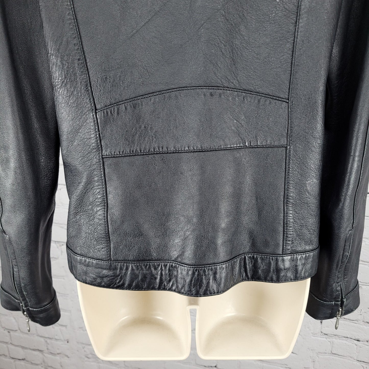 VTG Wilsons Genuine Leather Maxima Black Full Zip Thinsulate Jacket Medium M