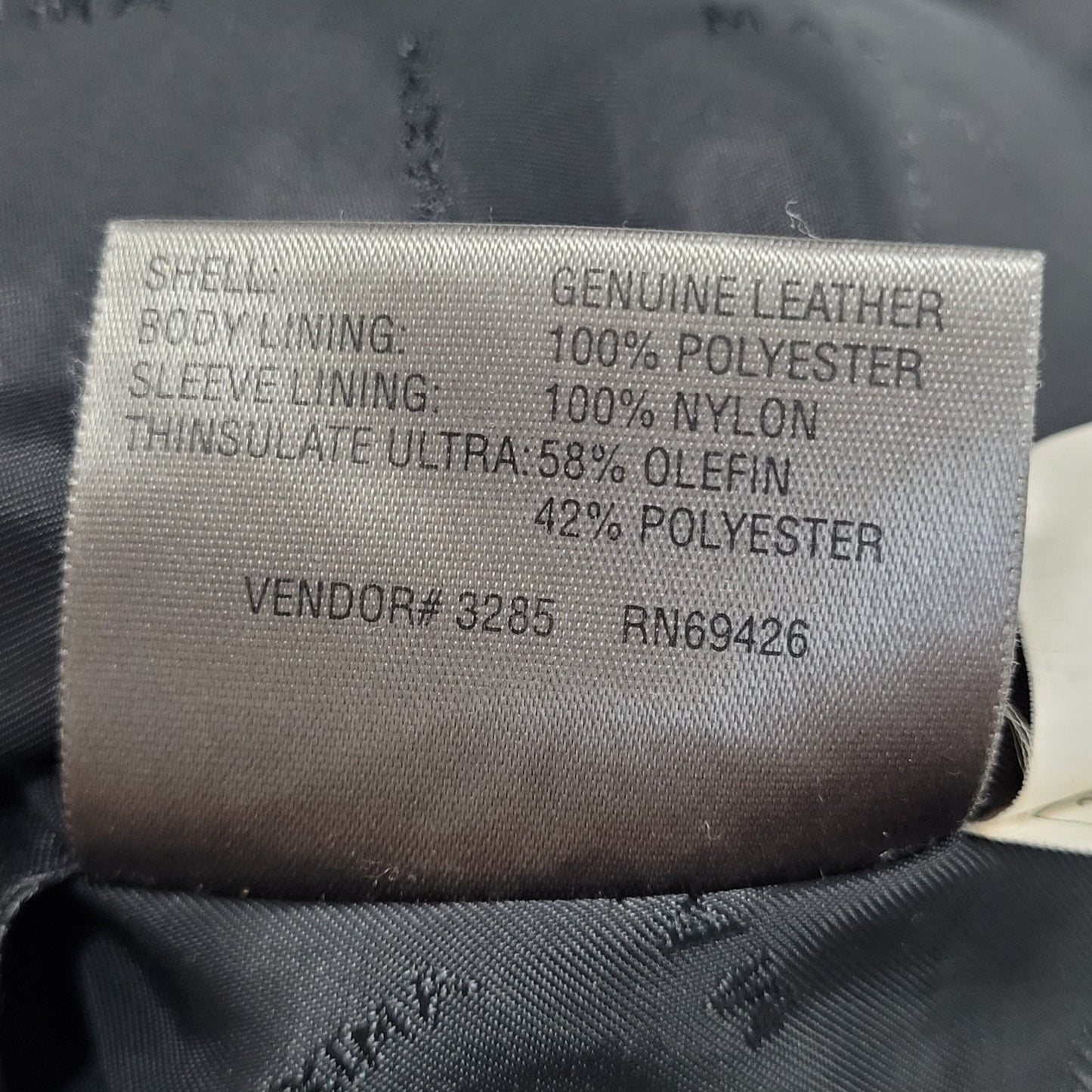 VTG Wilsons Genuine Leather Maxima Black Full Zip Thinsulate Jacket Medium M