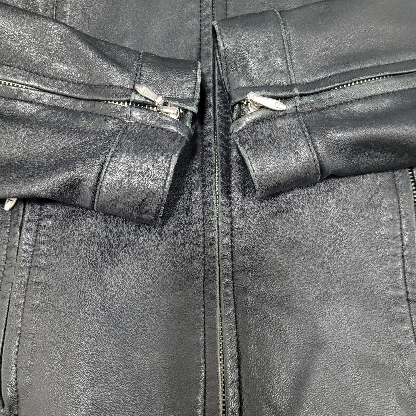 VTG Wilsons Genuine Leather Maxima Black Full Zip Thinsulate Jacket Medium M