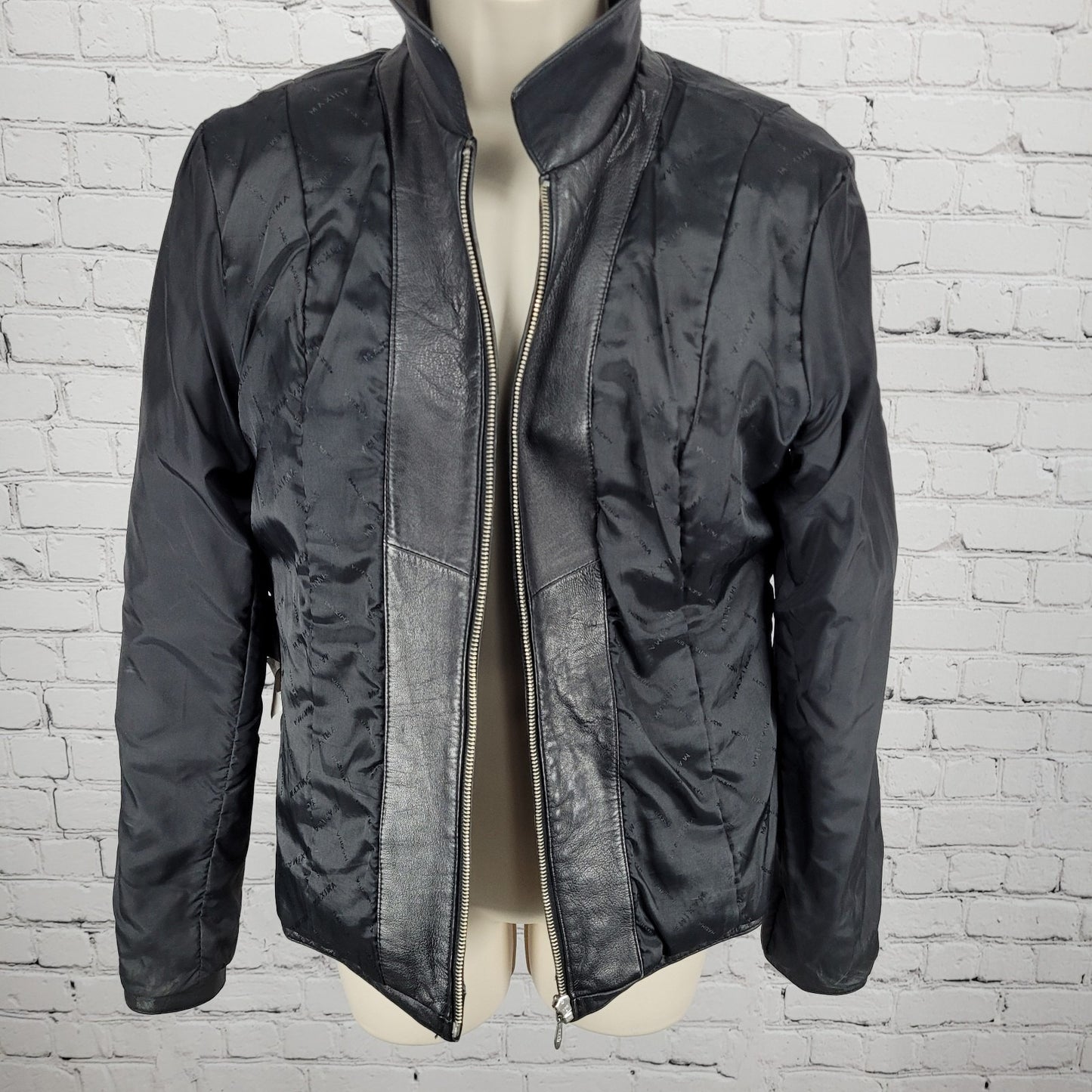 VTG Wilsons Genuine Leather Maxima Black Full Zip Thinsulate Jacket Medium M