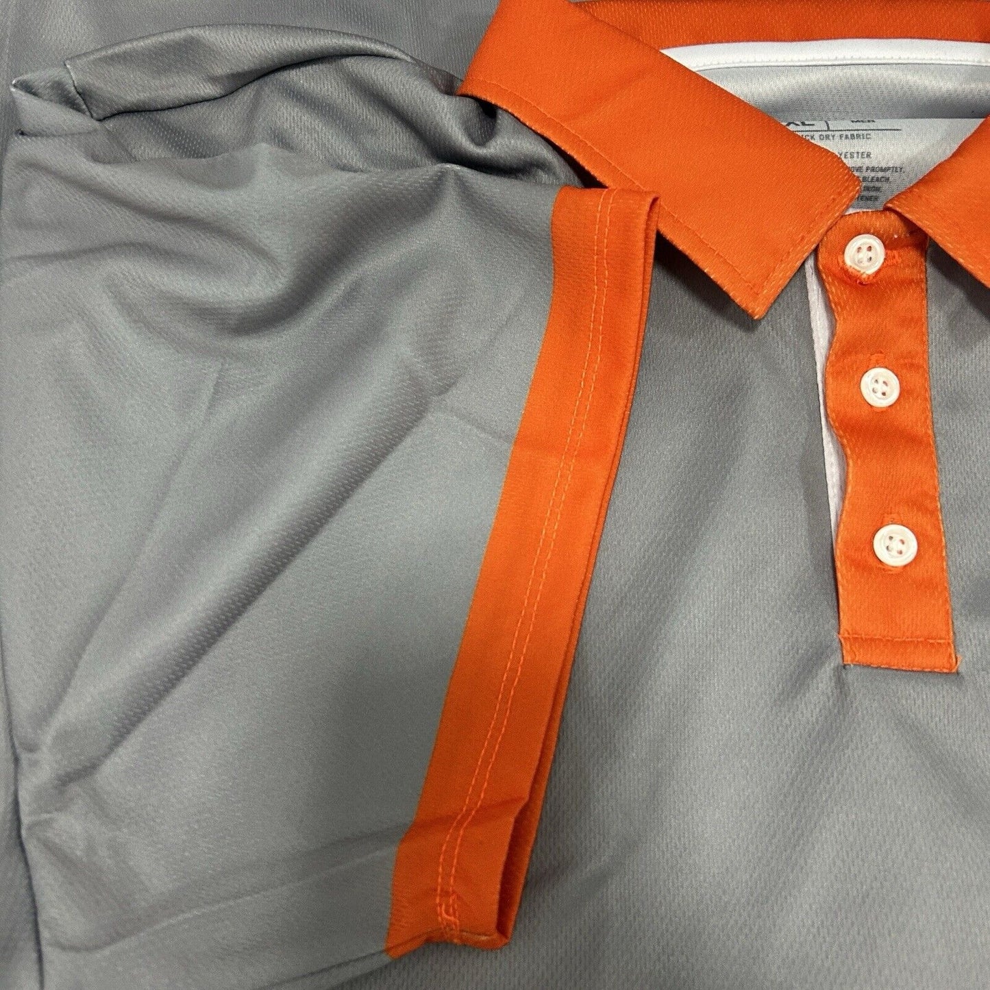 NWT Los Pescador De Tejas Gray Quarter Button Collared Polo Men’s Size XXL