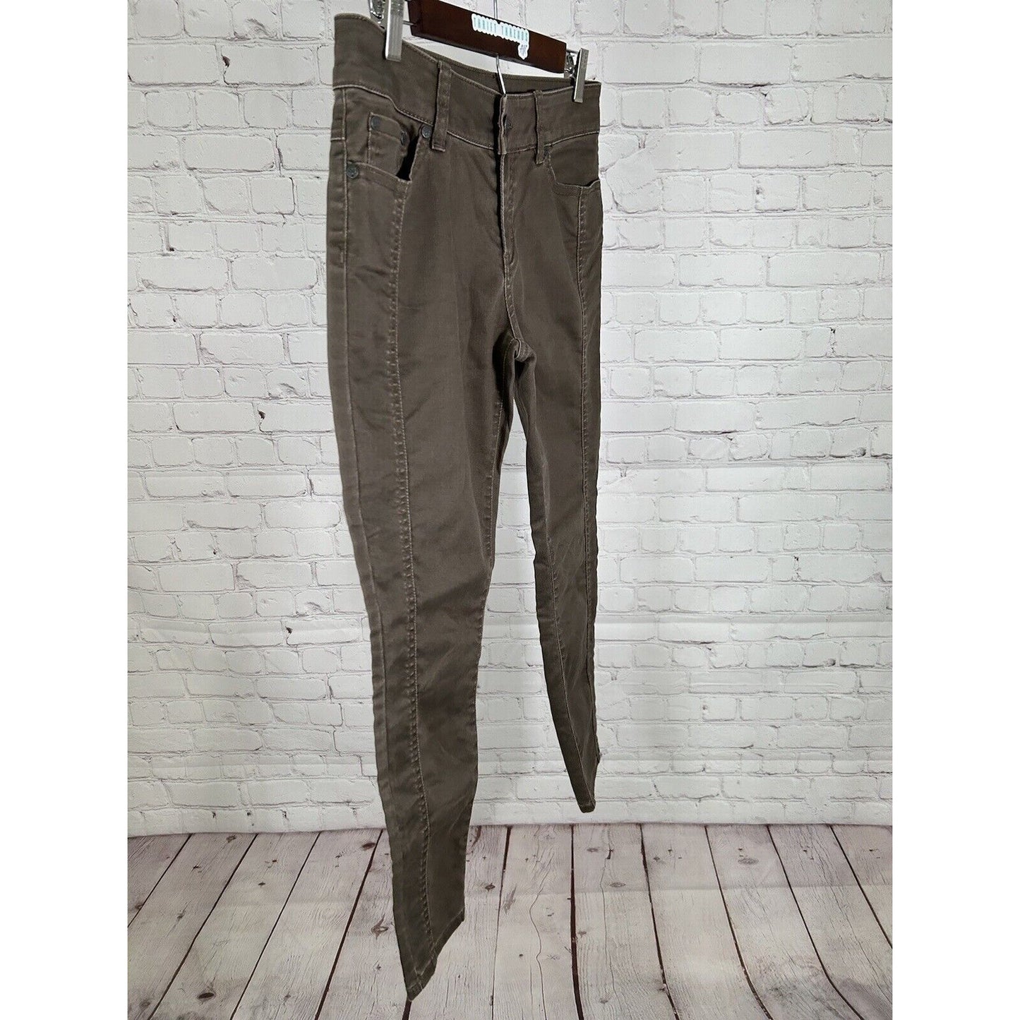 prAna Brown Denim Carlotta Crop Skinny Mid Rise Women’s Pants 8 (28 x 27)